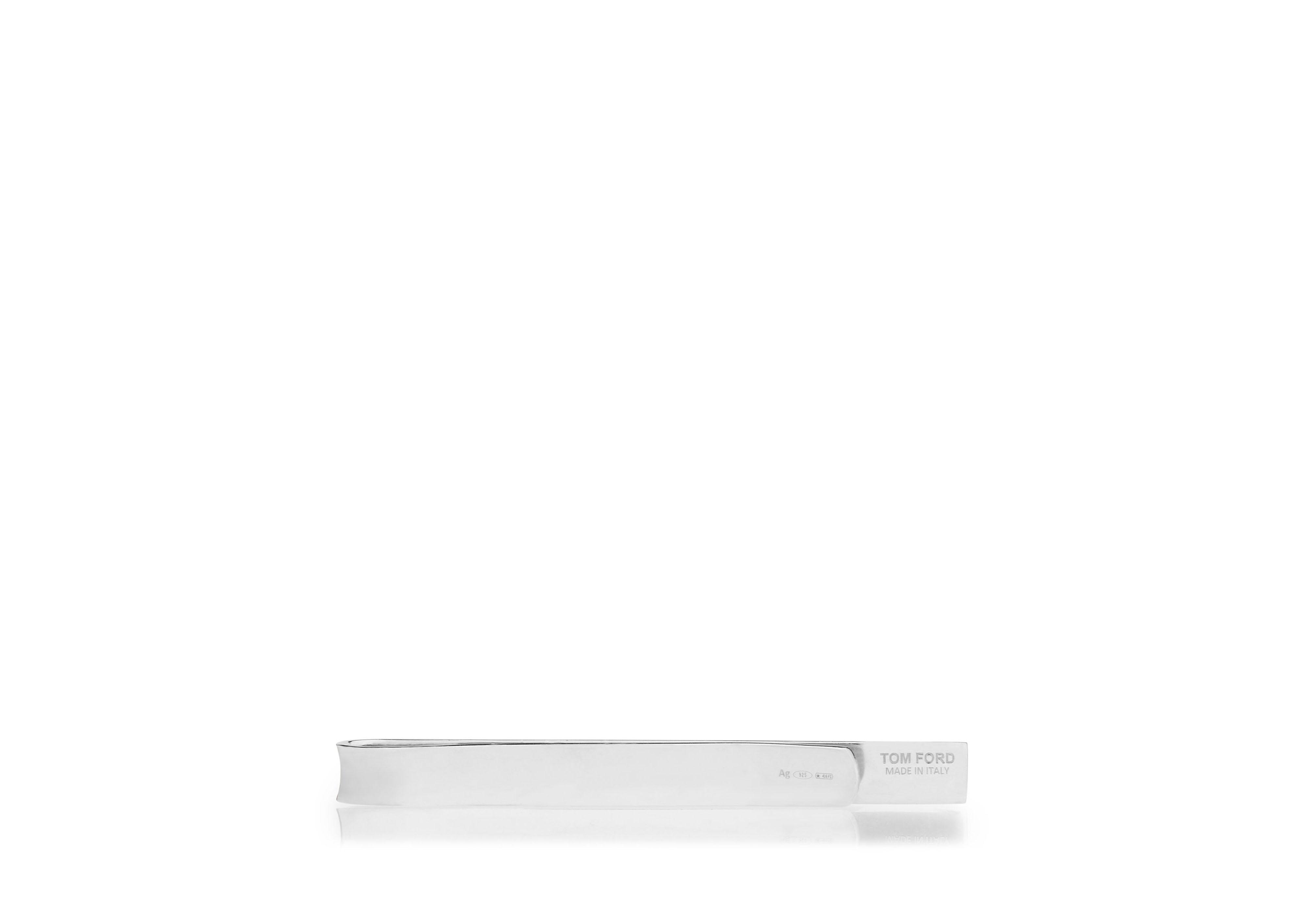 Tom Ford WHITE GOLD TIE BAR 