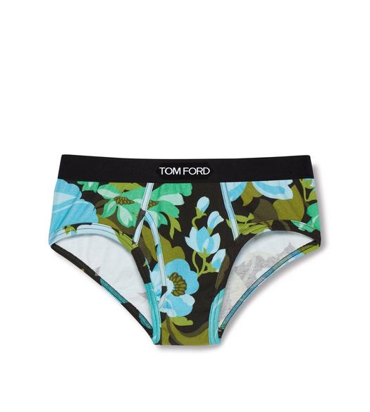 ABSTRACT FLORAL COTTON BRIEFS