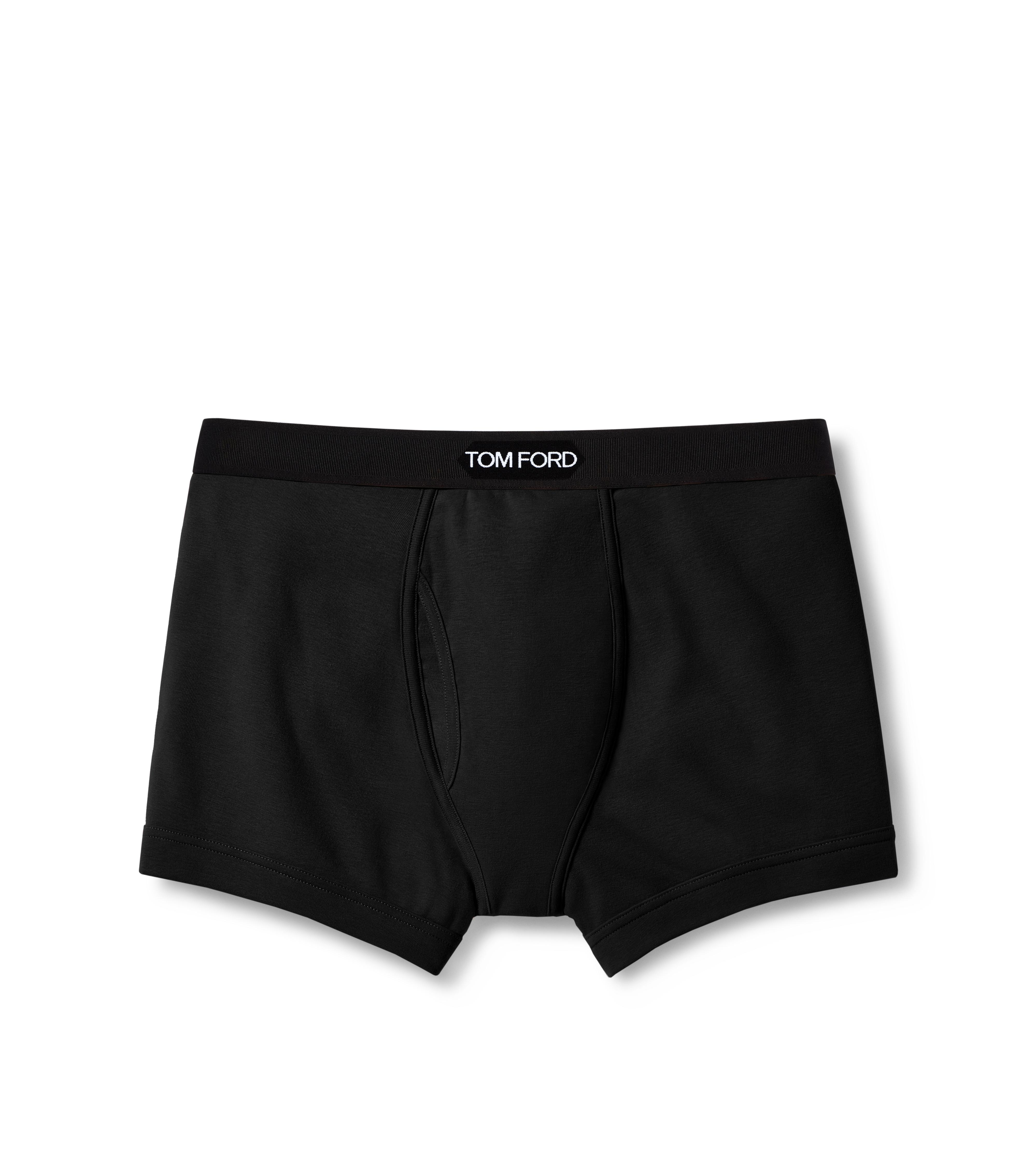 black cotton boxer shorts