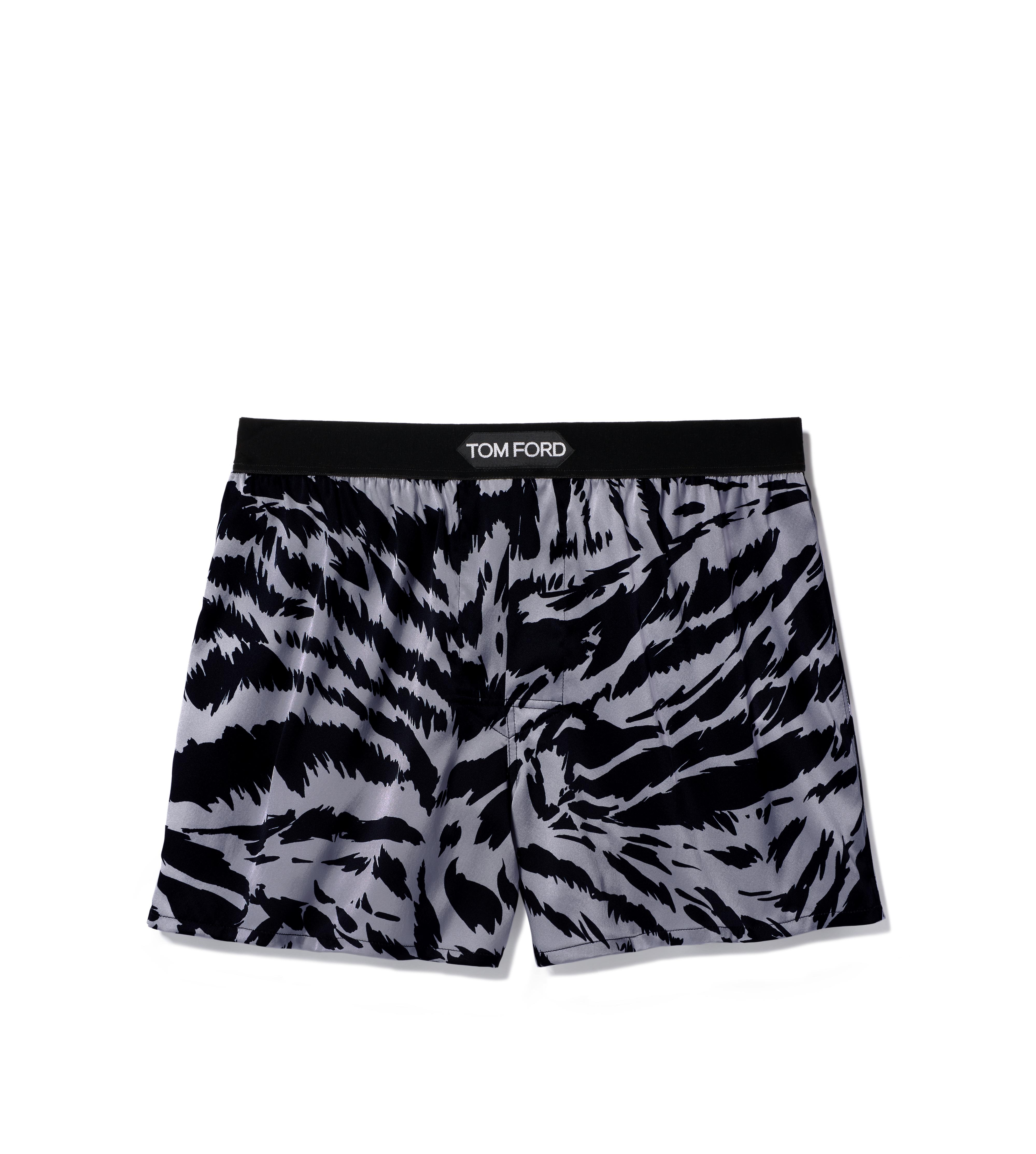 Silk Blend Boxer Briefs in Black - Tom Ford