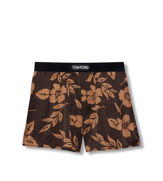 GRAPHIC FLORAL SILK BOXERS