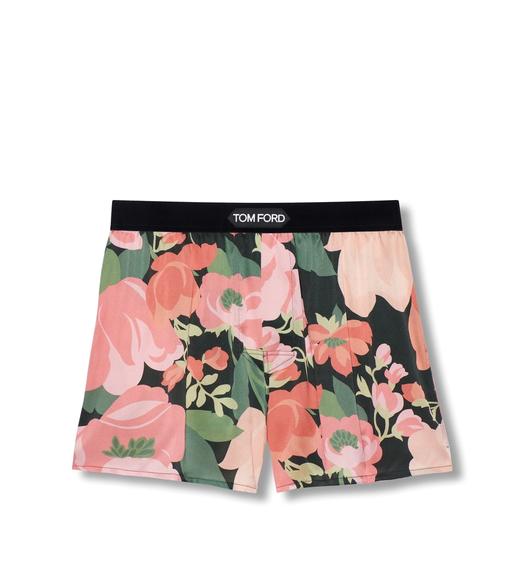 ABSTRACT FLORAL SILK BOXERS