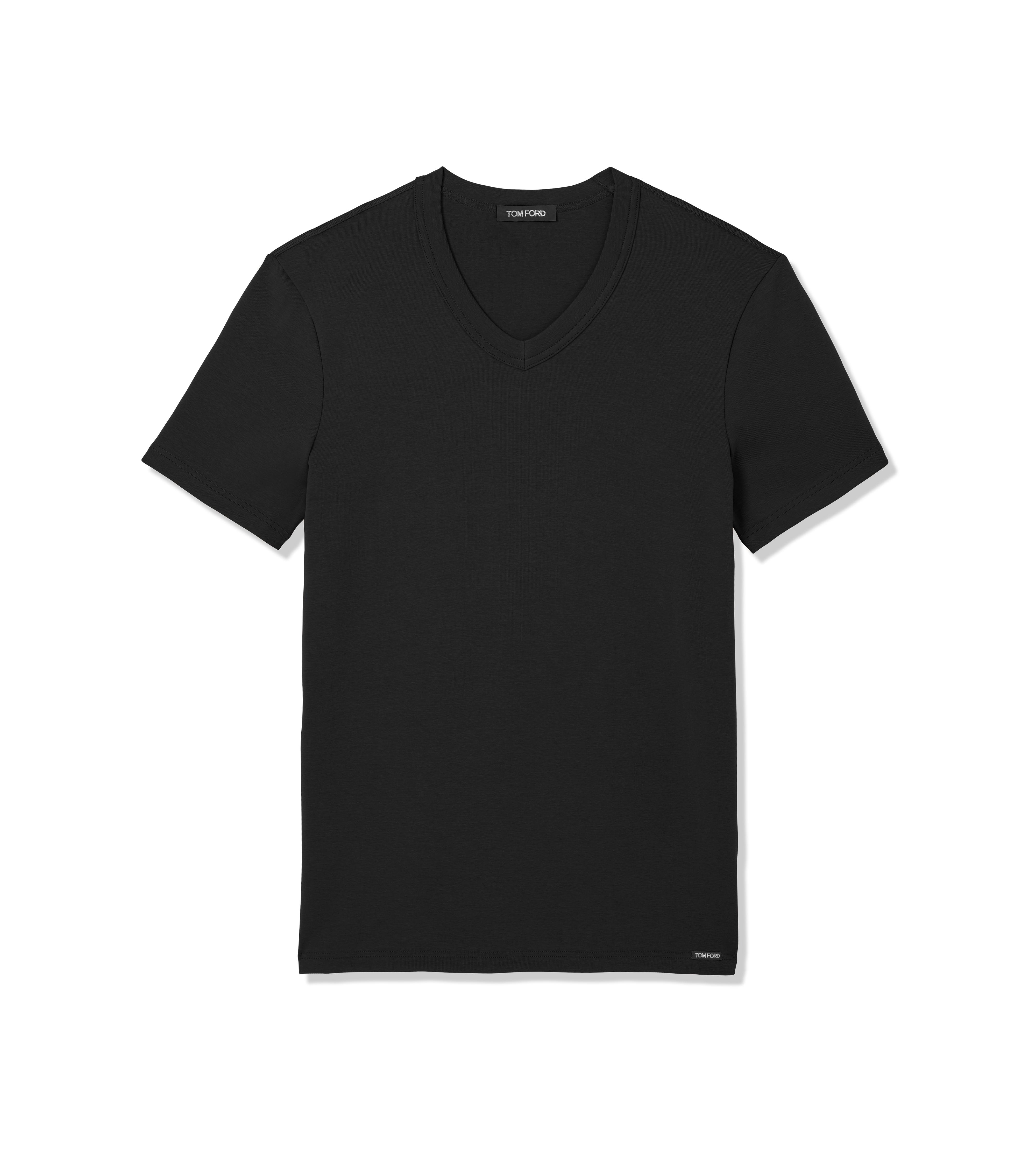 black v neck t shirt full sleeve