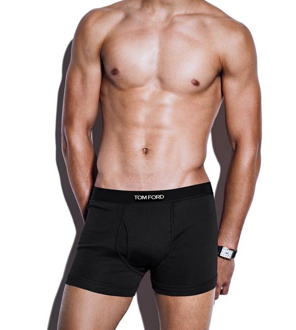 Mens Underwear Tom Ford Underwear Tom Ford Cotton Gray Jacquard Boxers in Black for Men 