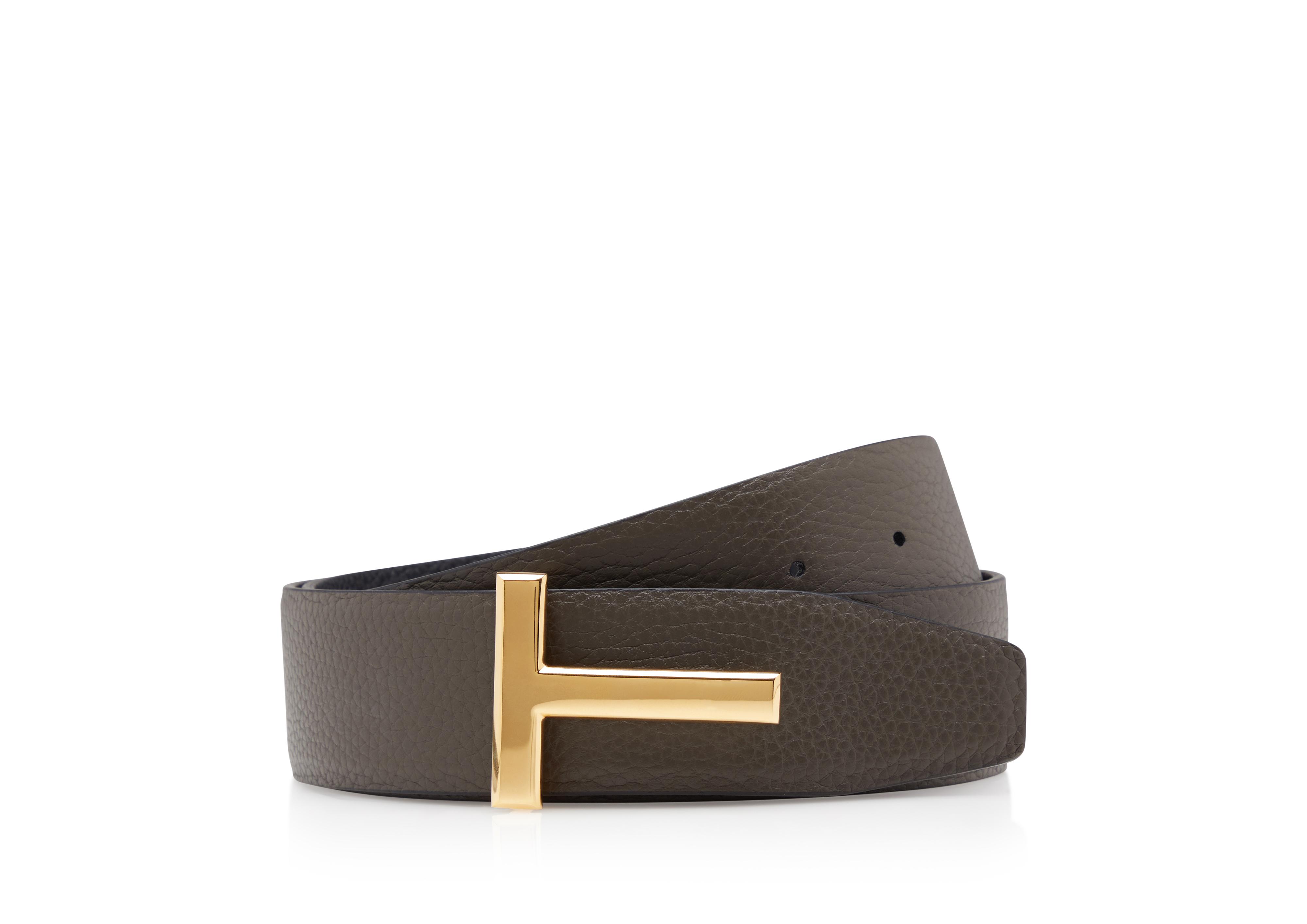 Tom Ford GRAIN LEATHER T ICON BELT 