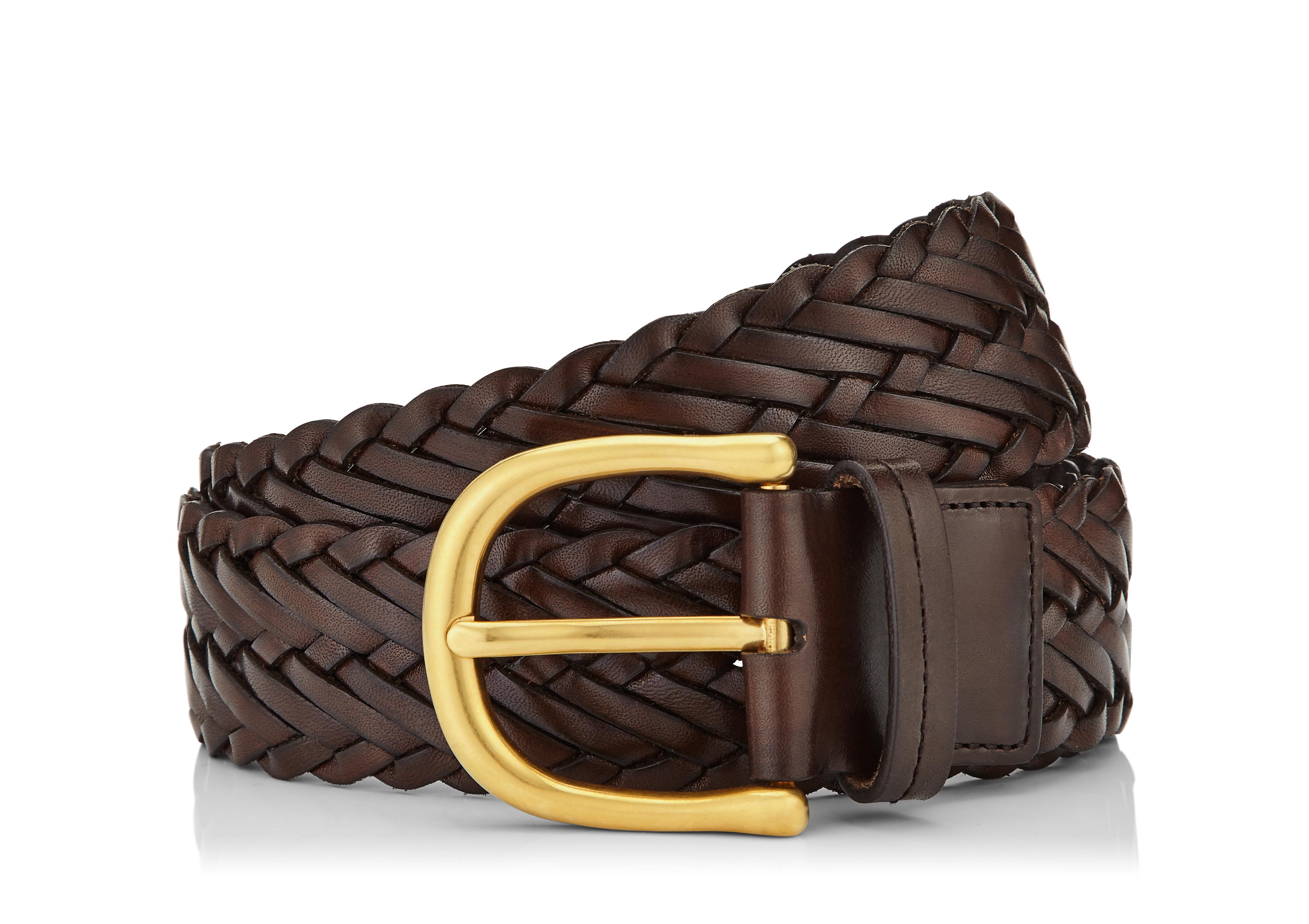 Tom Ford WOVEN LEATHER BELT 