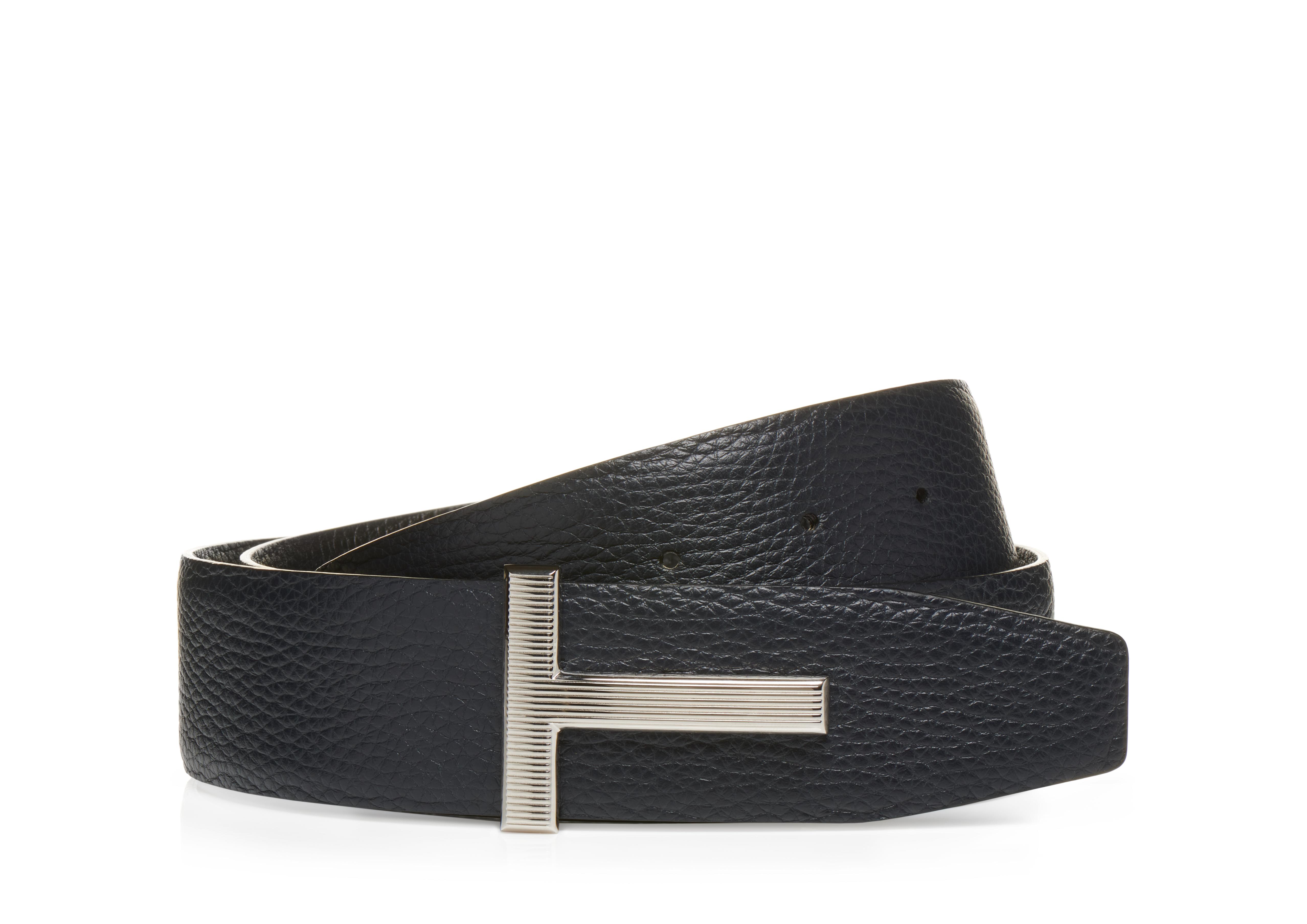 LEATHER PALLADIUM T RIDGE BELT