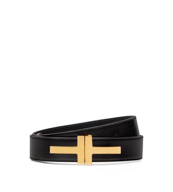 SMOOTH LEATHER DOUBLE T BELT A fullsize