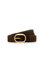 WOVEN LEATHER OVAL BELT A thumbnail