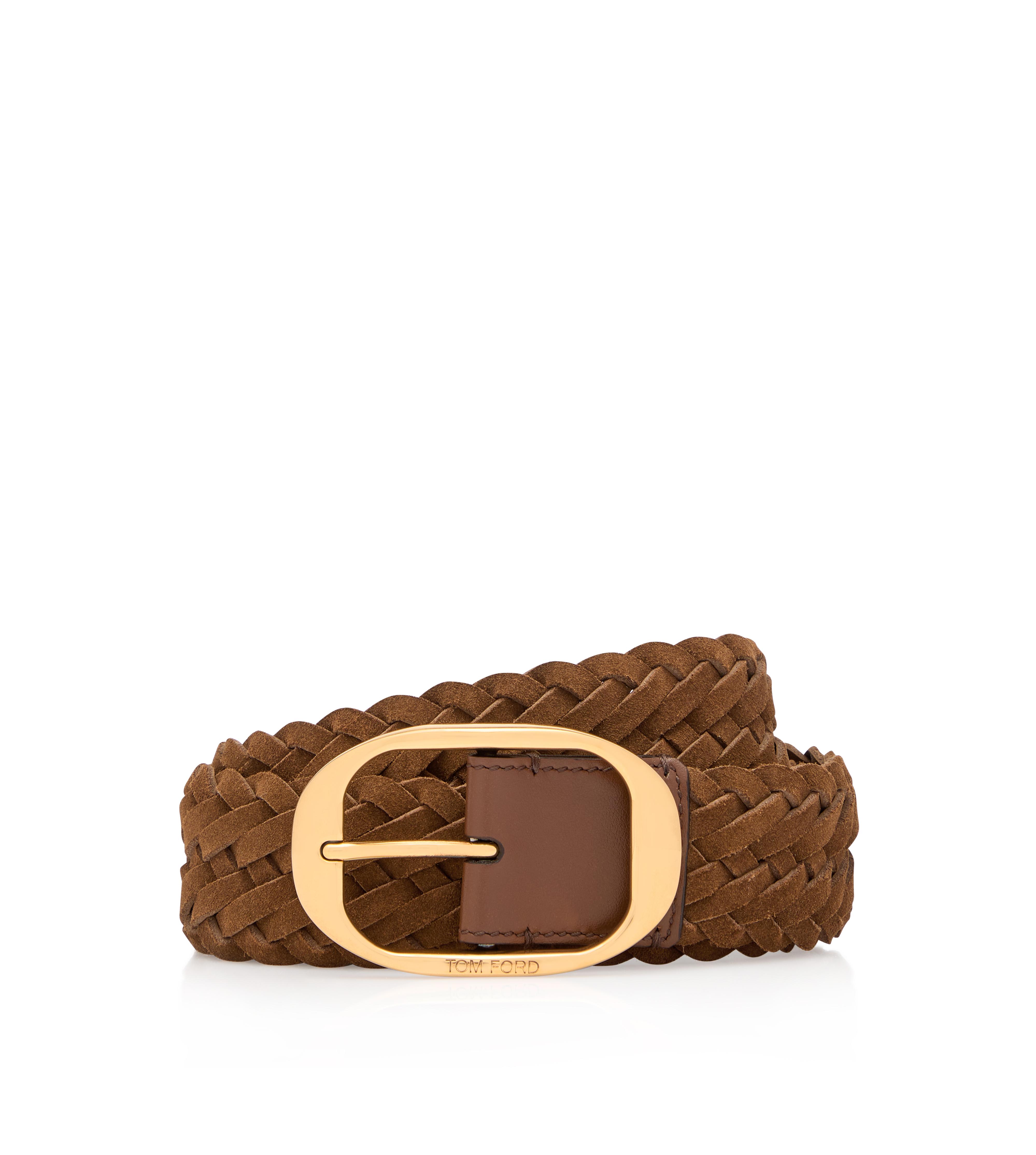 WOVEN SUEDE OVAL BELT