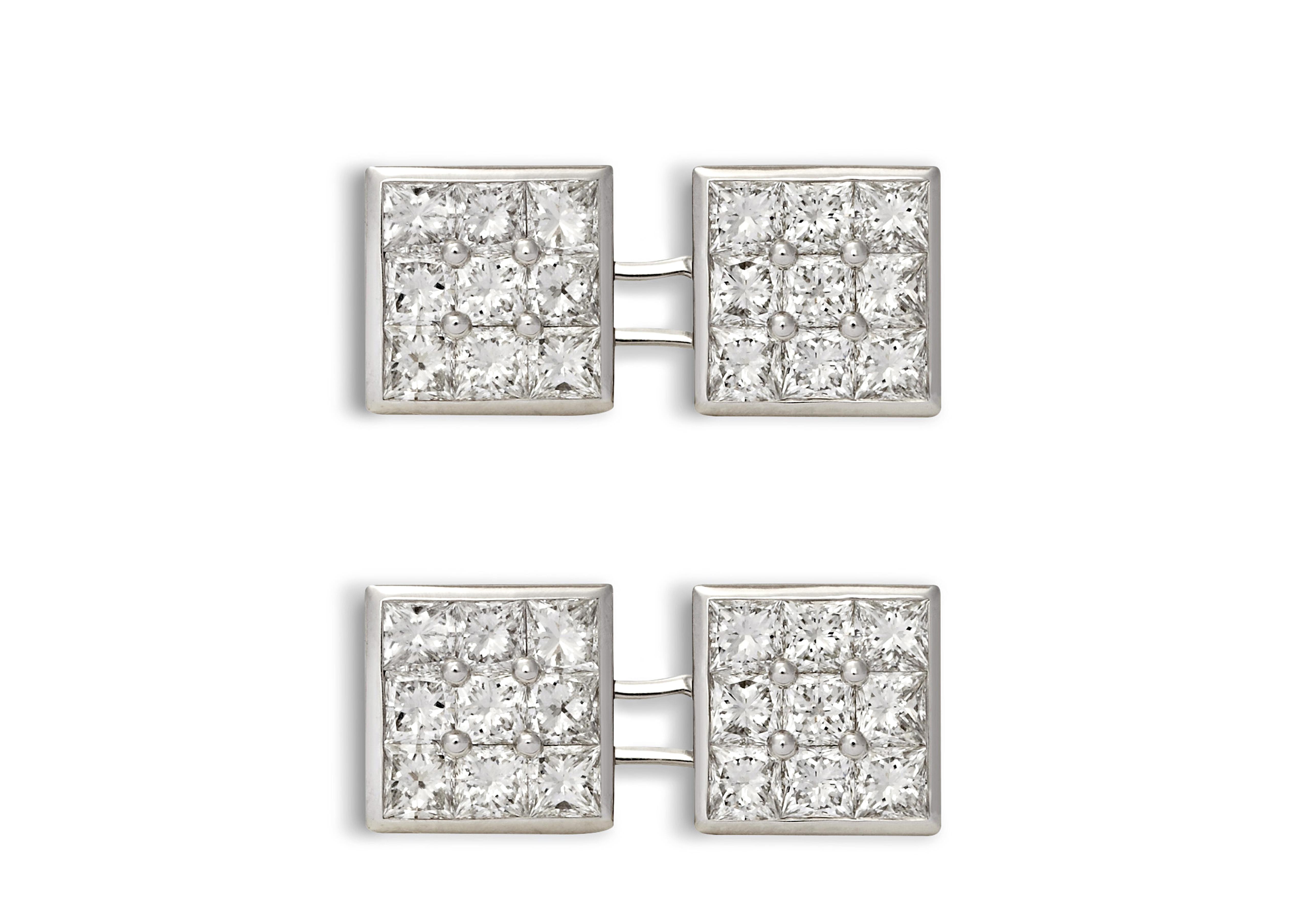 Tom Ford DIAMOND SQUARE CUFFLINKS 