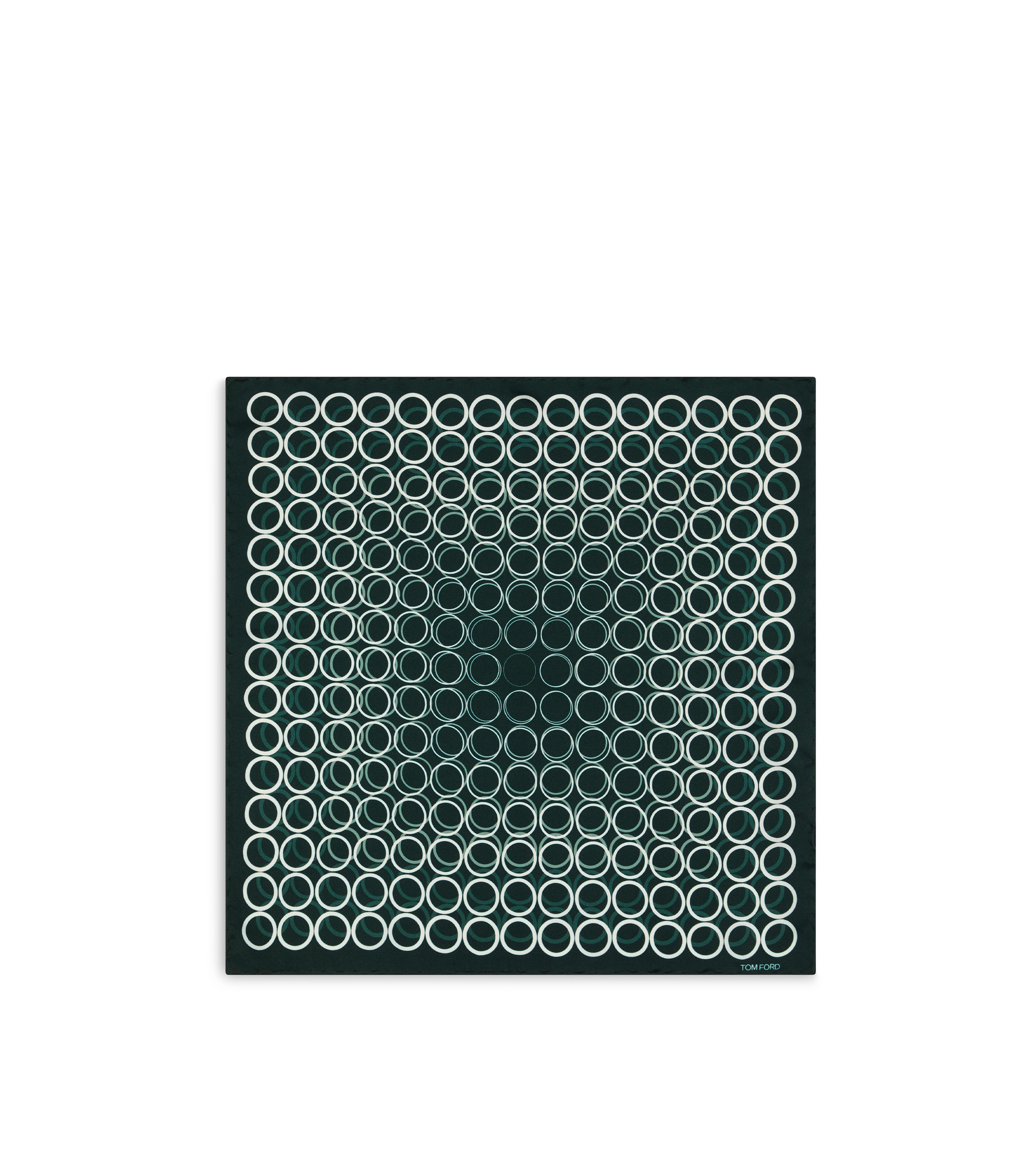 GEOMETRIC PRINT SILK POCKET SQUARE