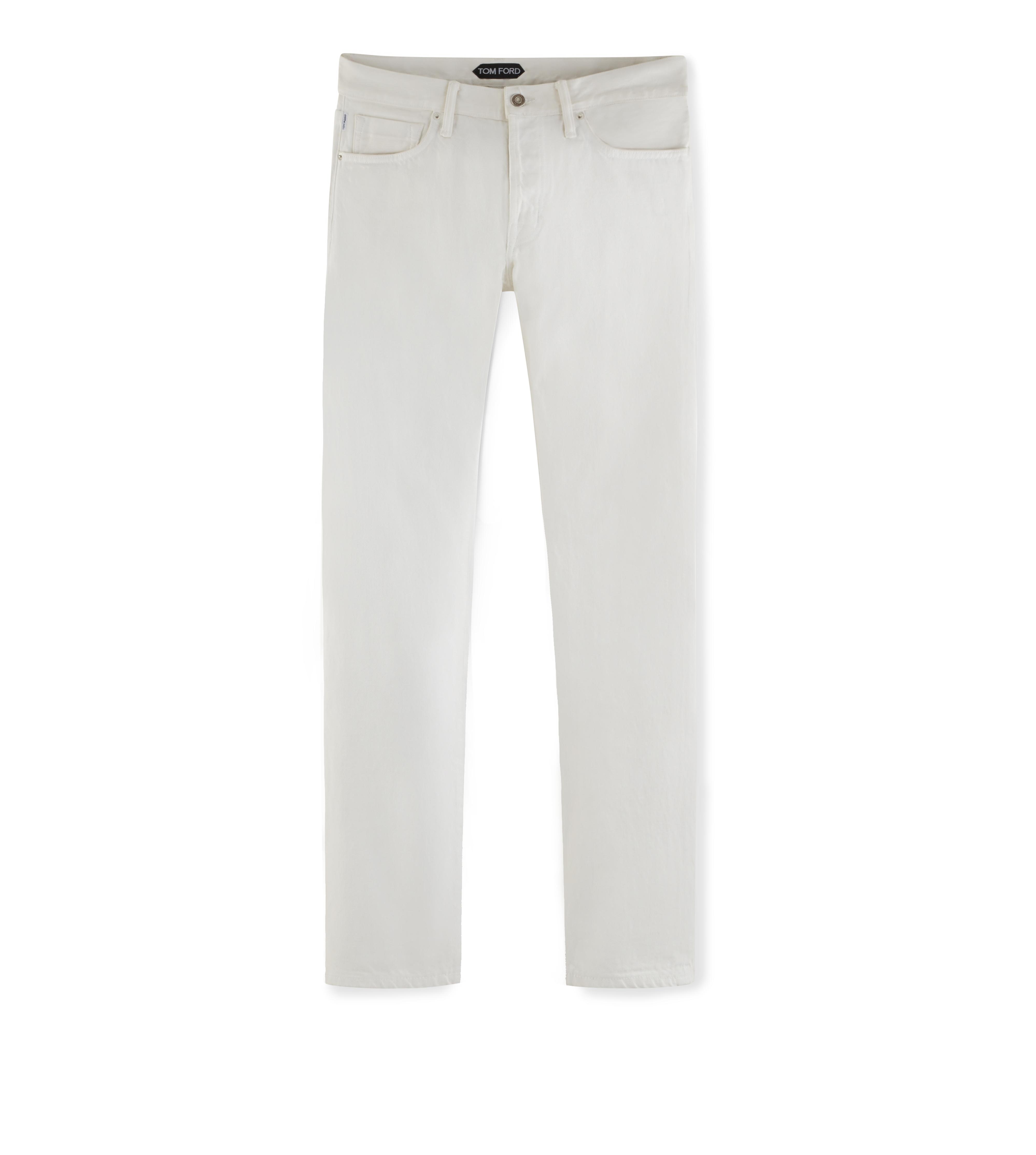 SLIM OFF WHITE SELVAGE JEANS