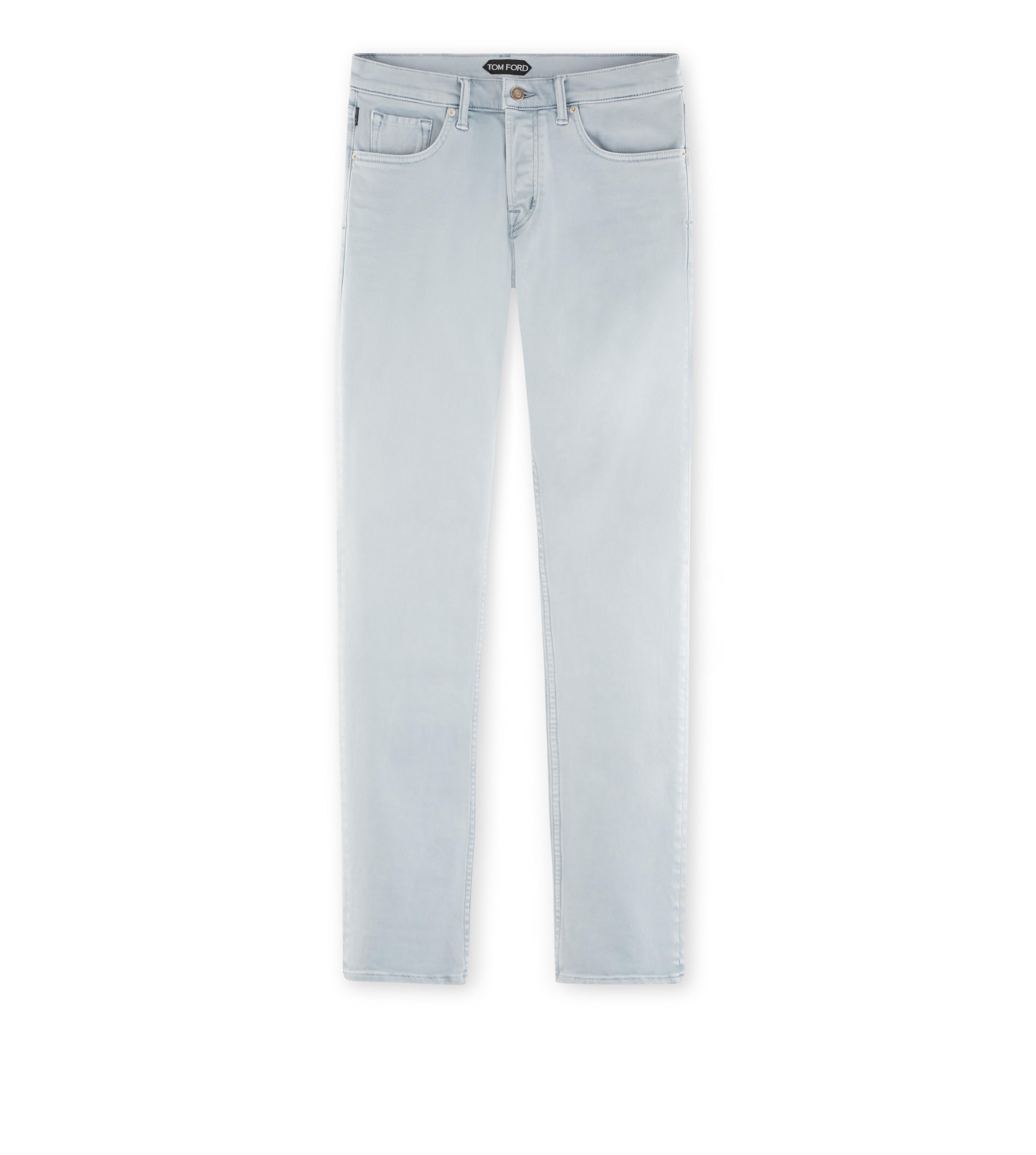 SLIM COTTON SATEEN JEANS