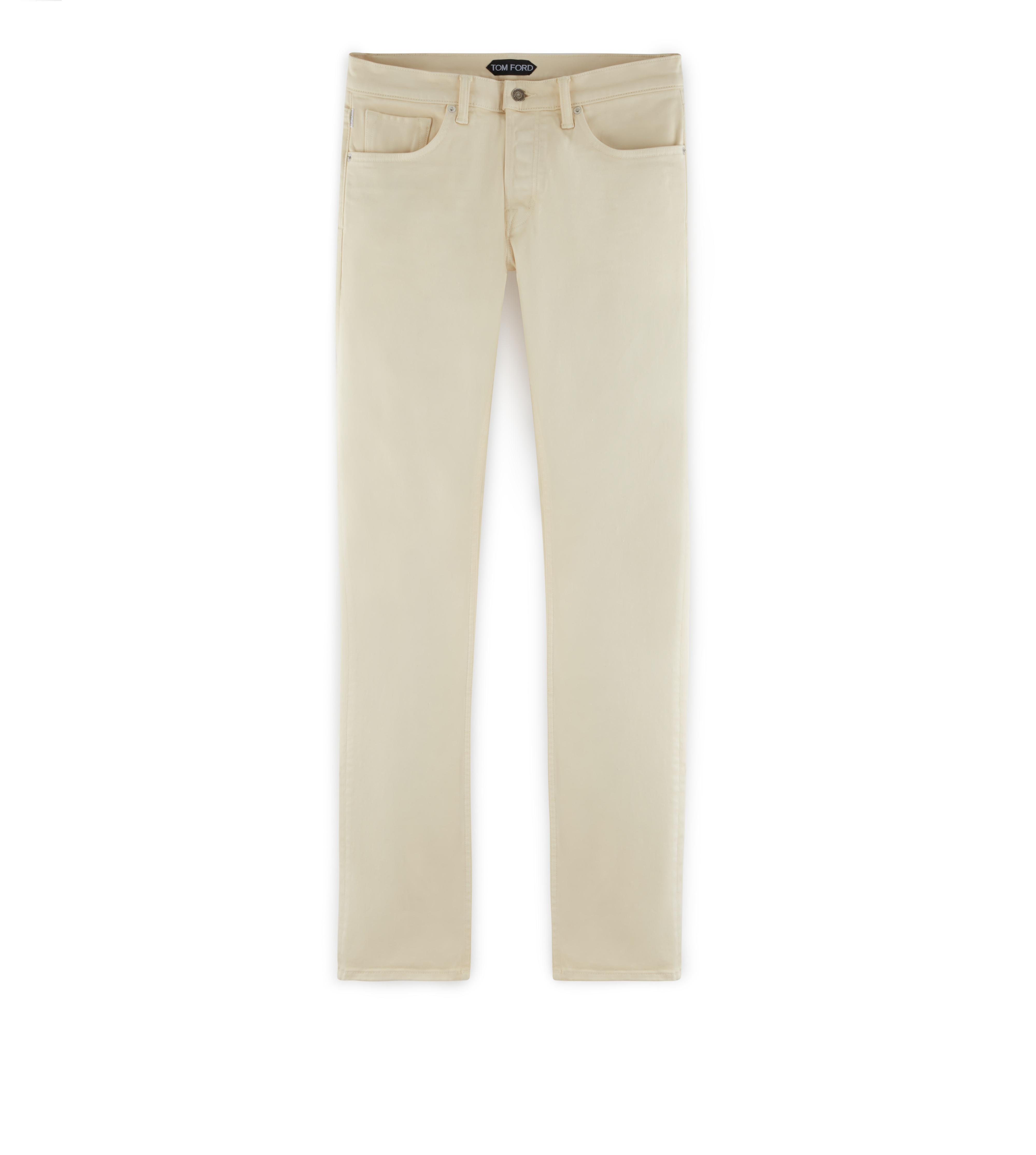 SLIM COTTON SATEEN JEANS