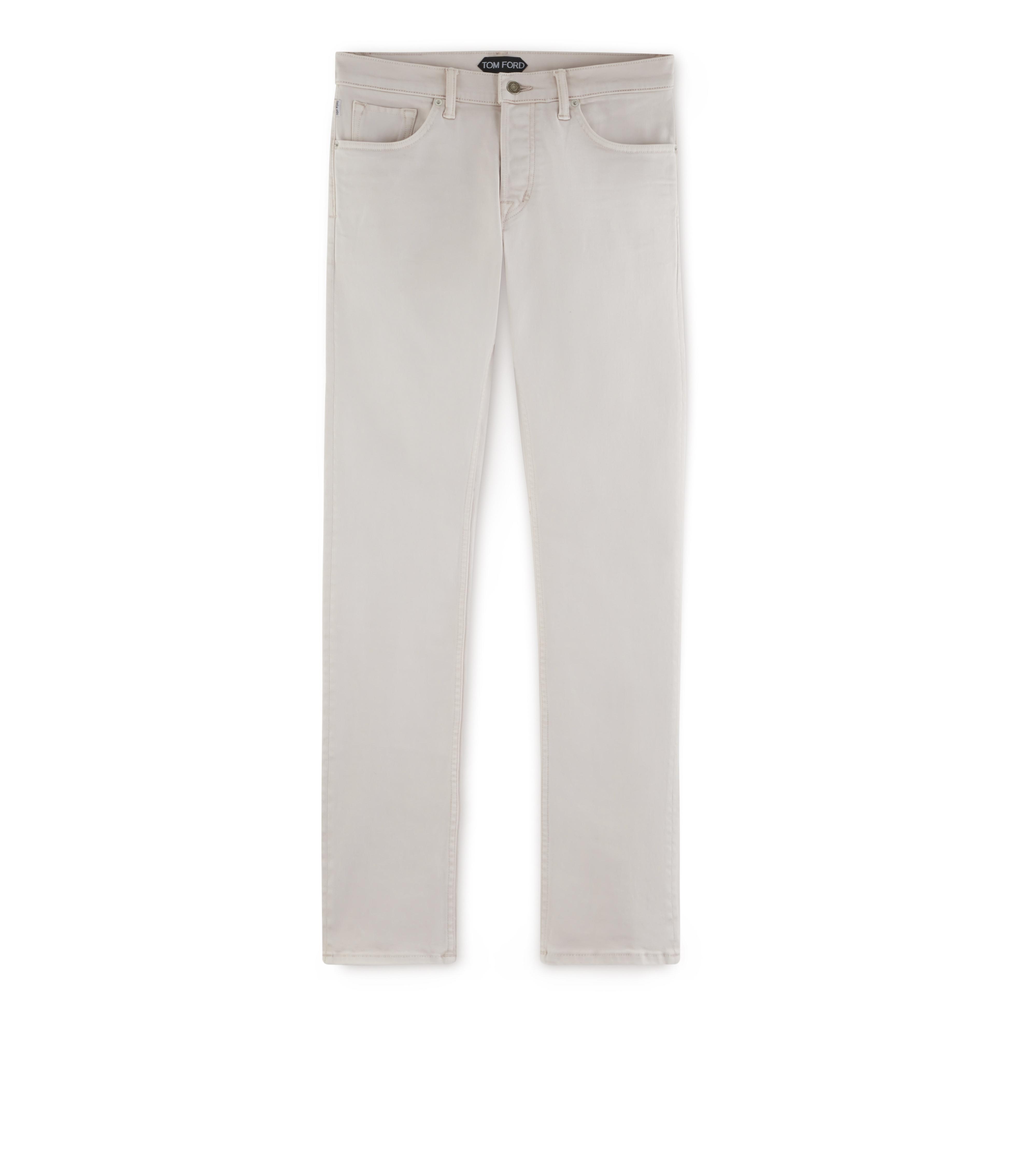 SLIM COTTON SATEEN JEANS