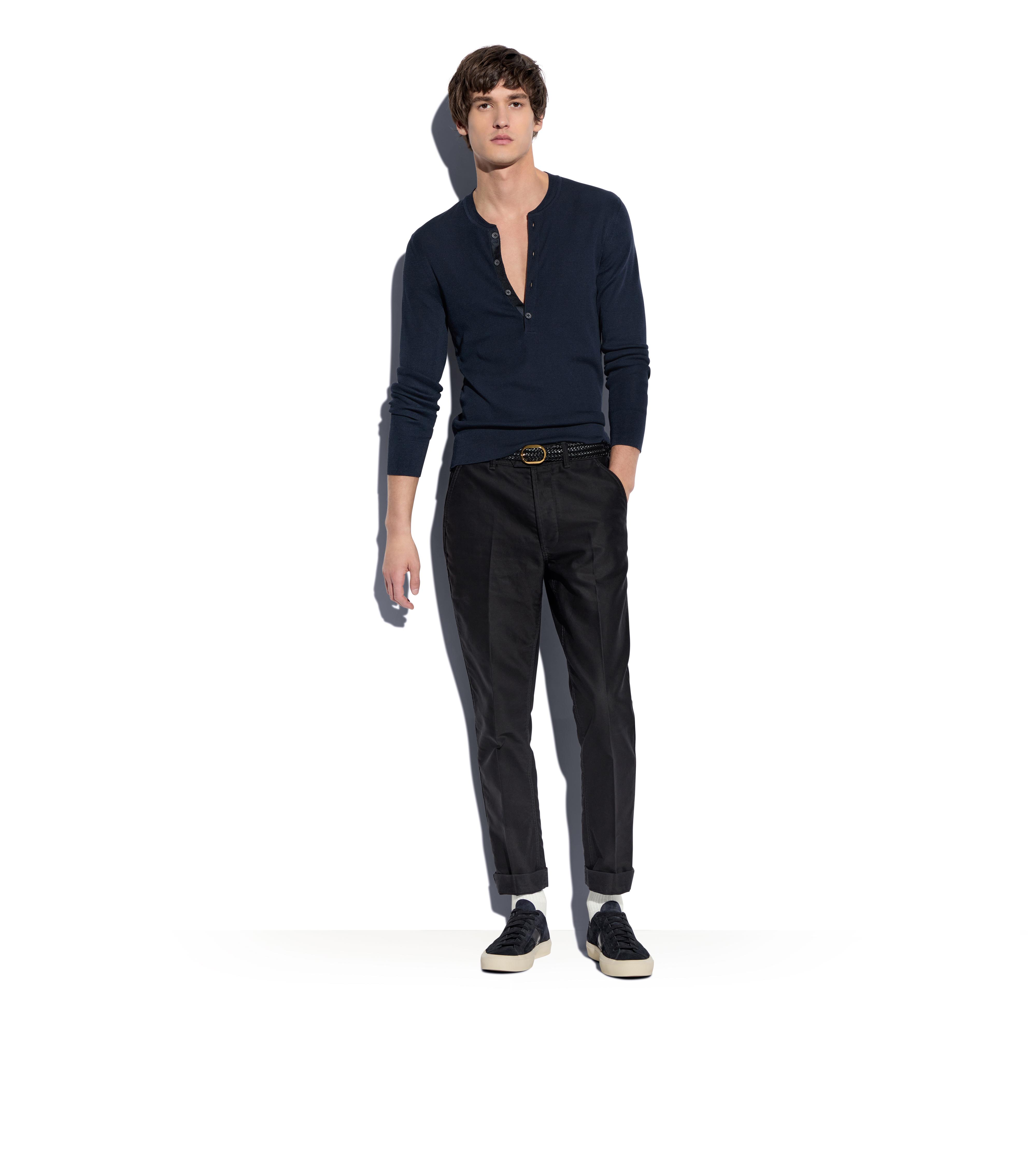 SILK COTTON RIB HENLEY B thumbnail