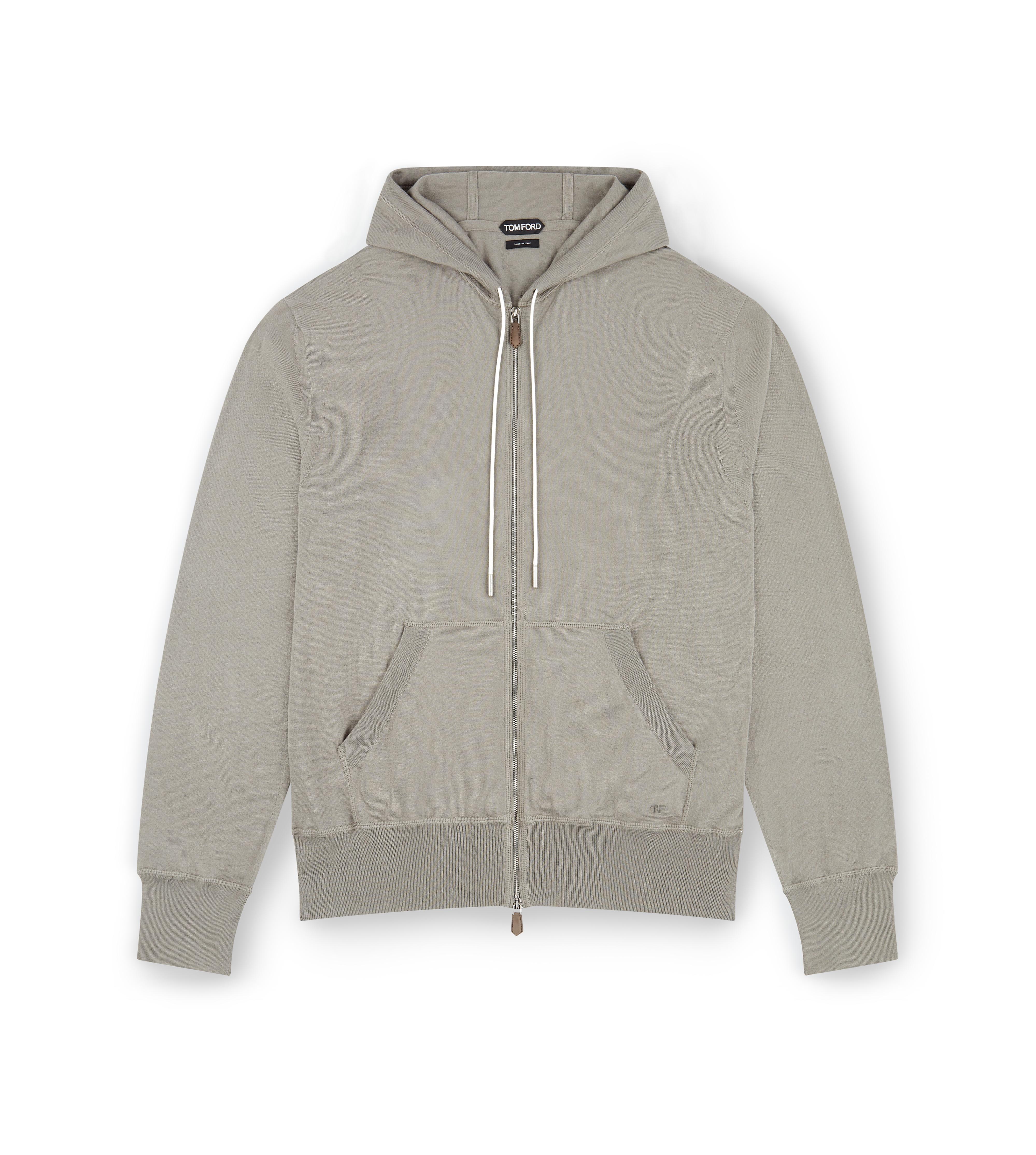 CASHMERE BLEND ZIP-UP HOODIE
