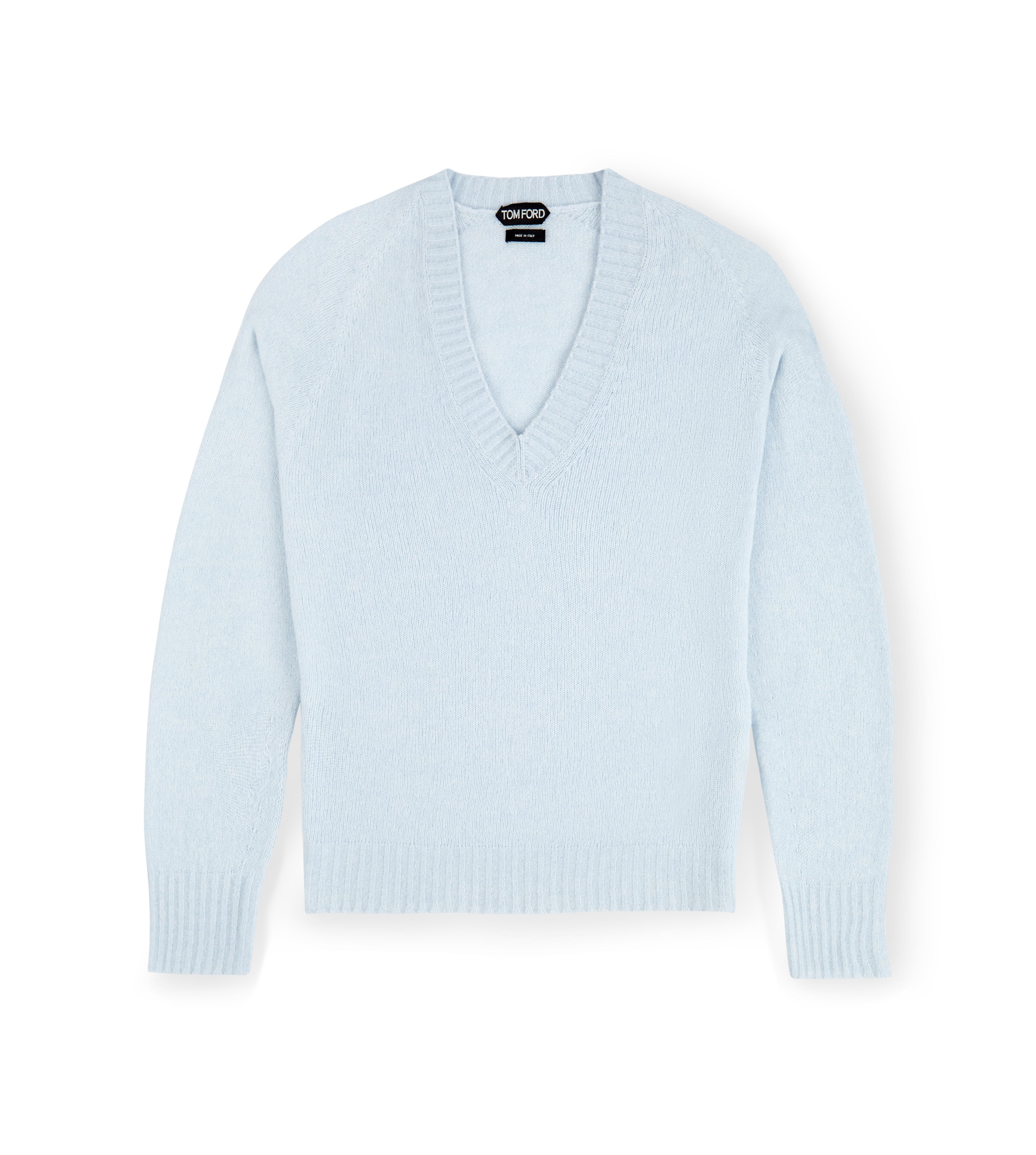 CASHMERE BLEND V-NECK SWEATER