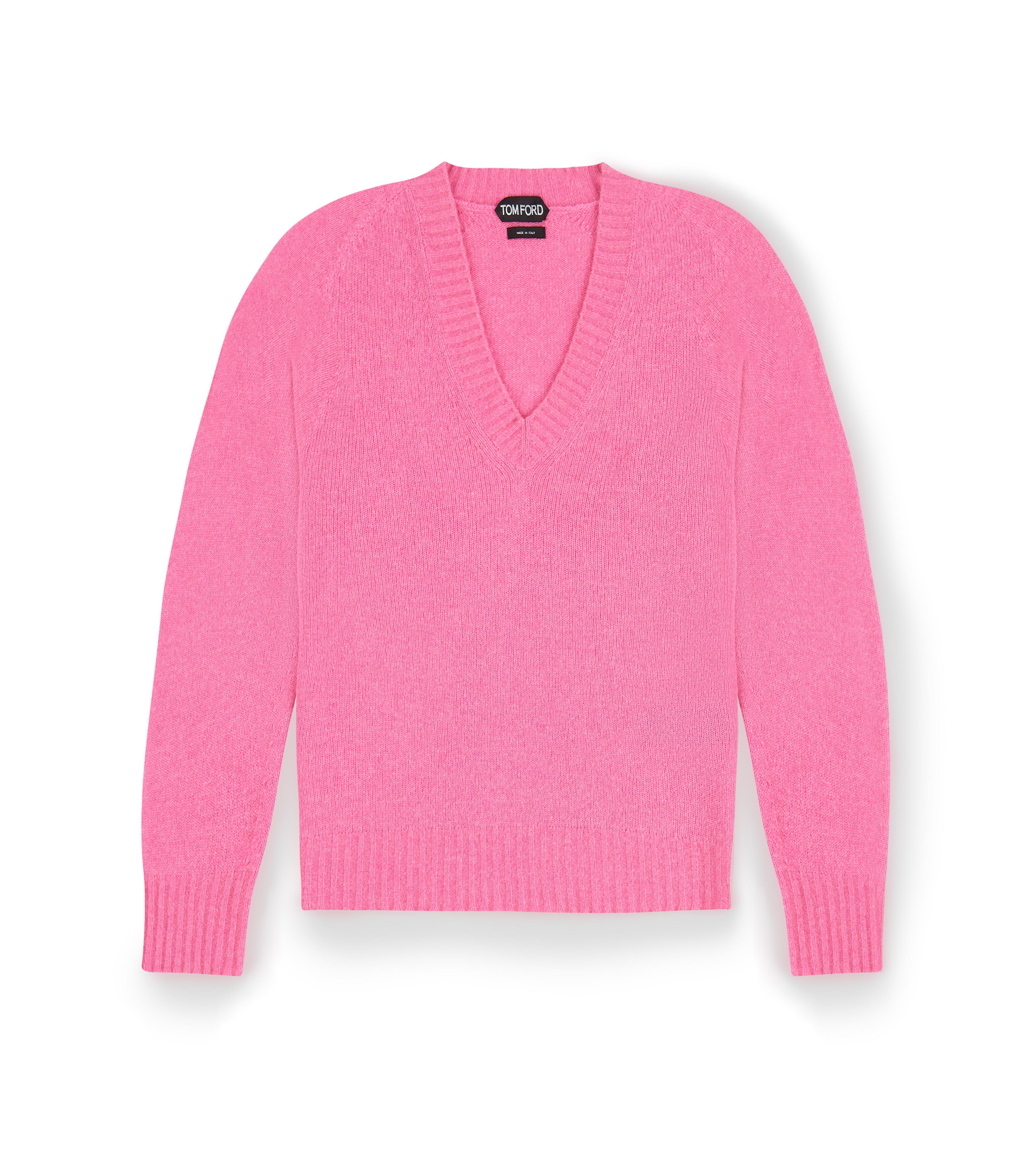 CASHMERE BLEND V-NECK SWEATER