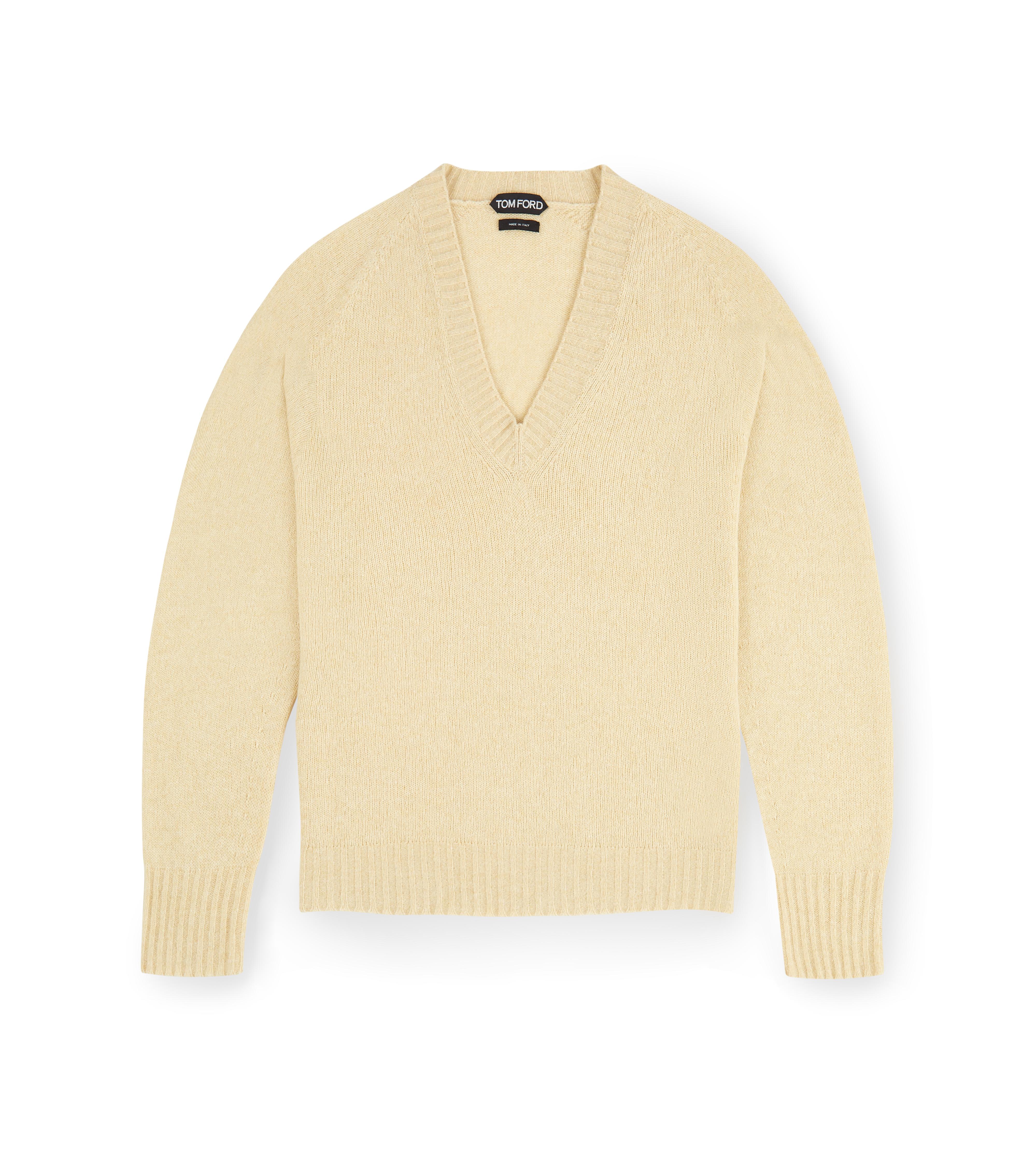 CASHMERE BLEND V-NECK SWEATER