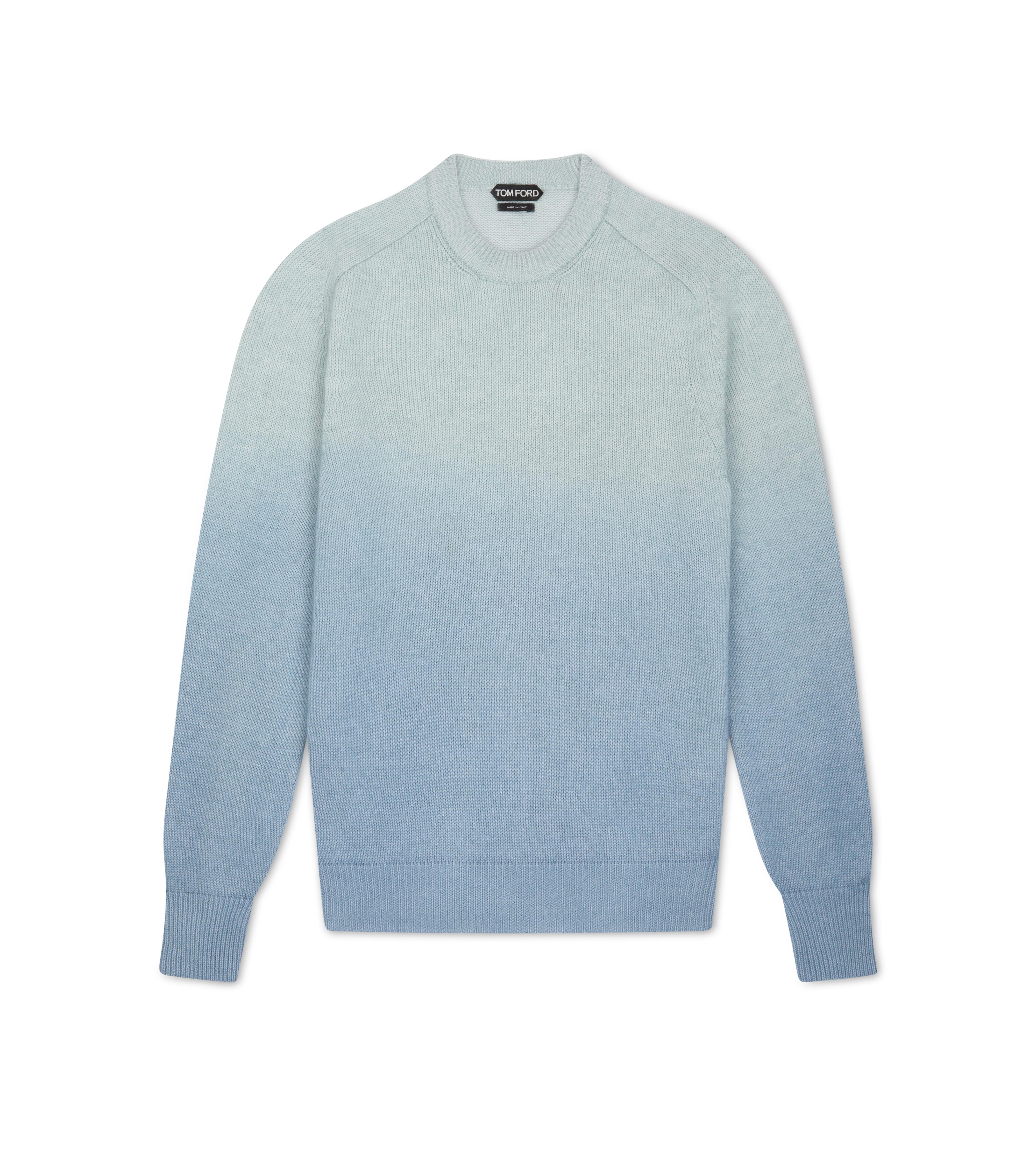 Tom Ford DIP DYE CASHMERE MOHAIR SILK CREW NECK | TomFord.com