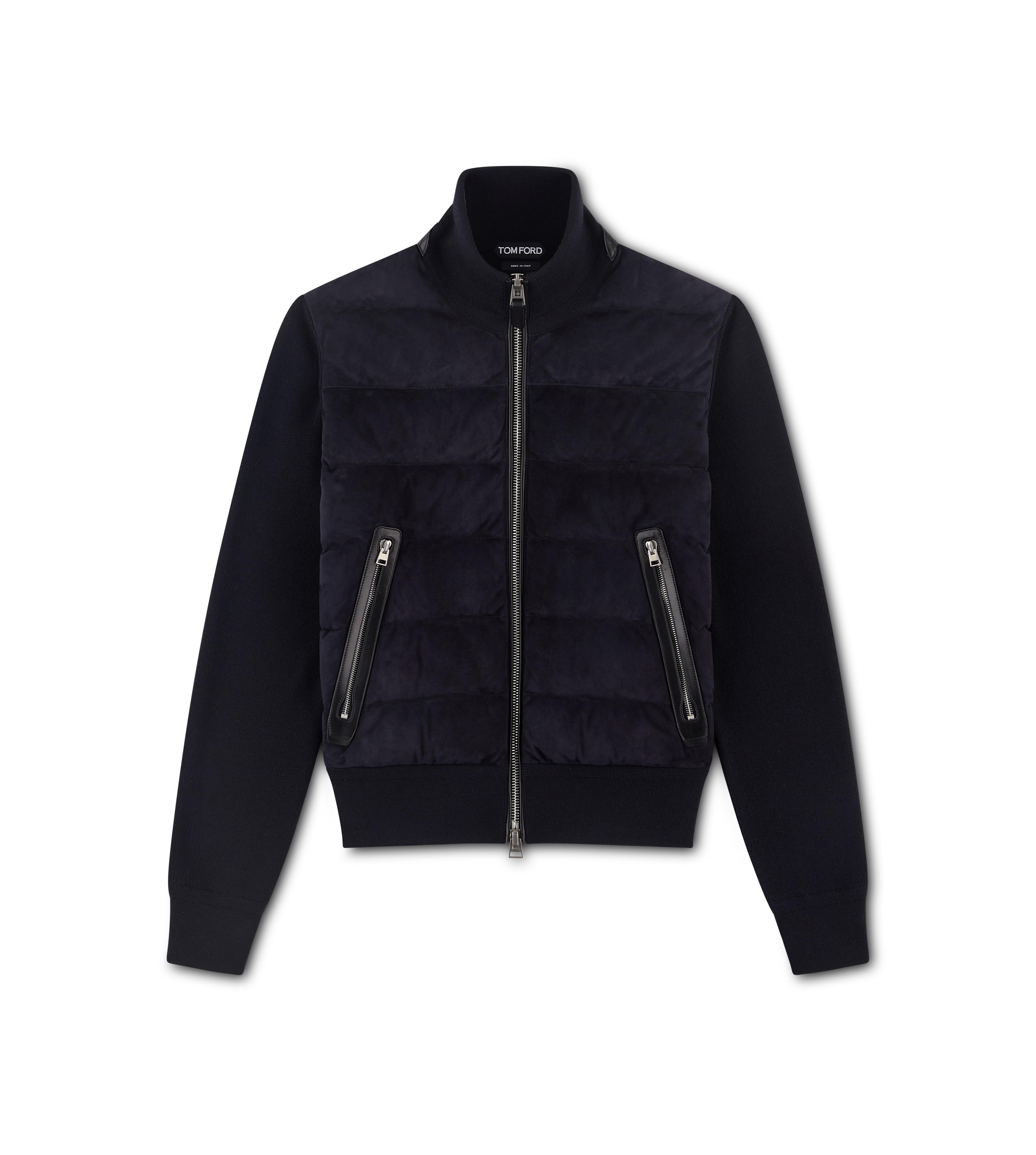 Tom Ford SUEDE DOWN FRONT MERINO BLOUSON | TomFord.com