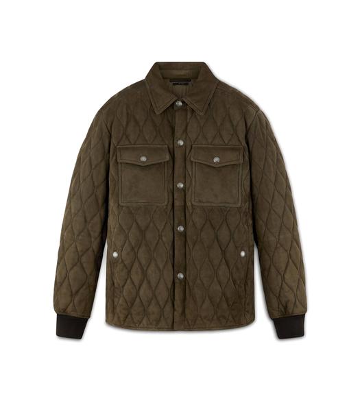 LIGHT SUEDE QUILTED OUTERSHIRT