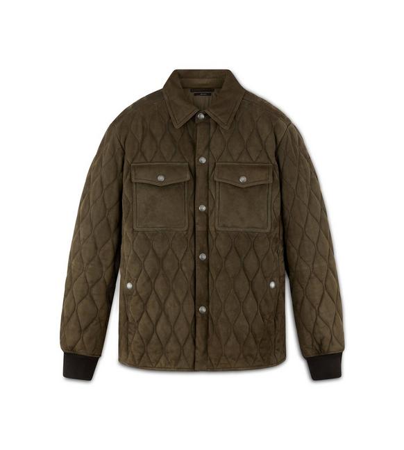 LIGHT SUEDE QUILTED OUTERSHIRT A fullsize