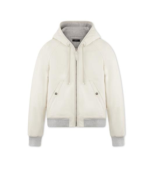 WOOL CASHMERE LINED HOODED BLOUSON