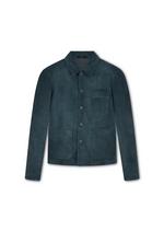 WASHED HEATHERED SUEDE CHORE JACKET A thumbnail