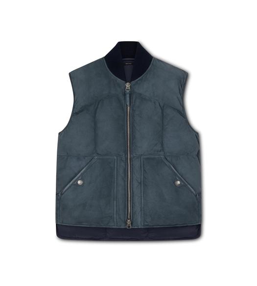 LIGHT SUEDE DOWN GILET