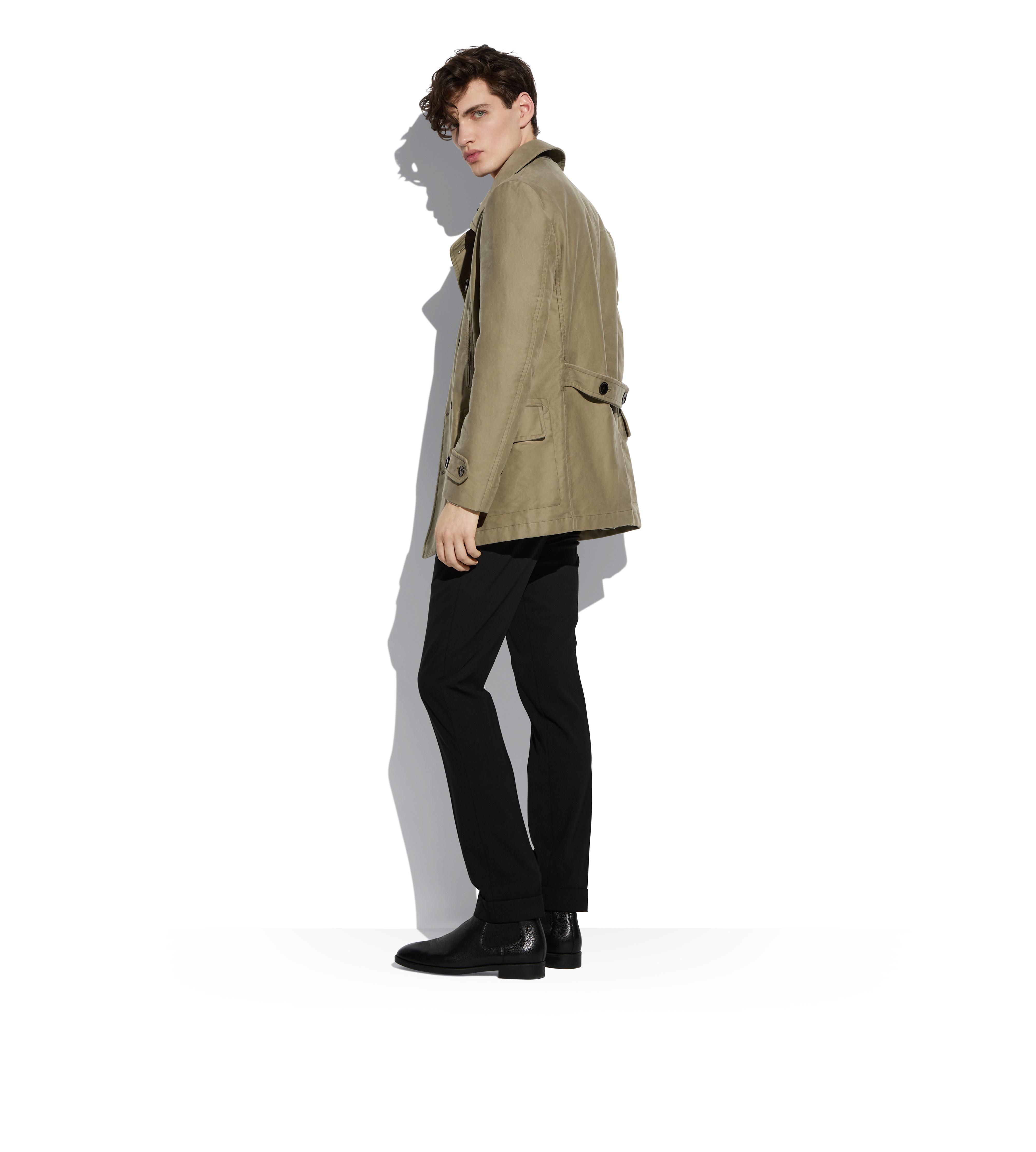 Tom Ford ORGANIC COTTON MOLESKIN LIGHTWEIGHT PEACOAT 