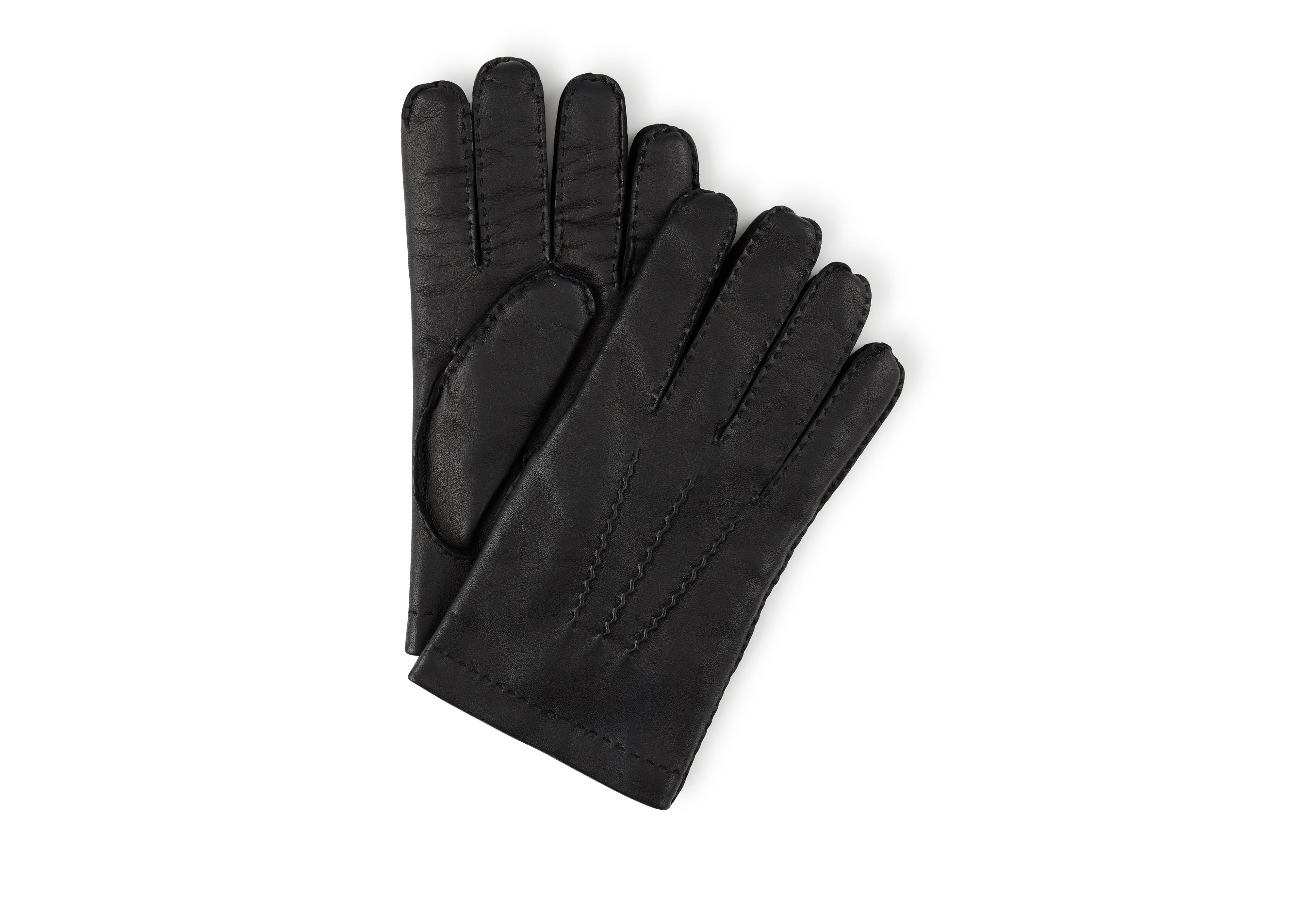 white leather gloves mens