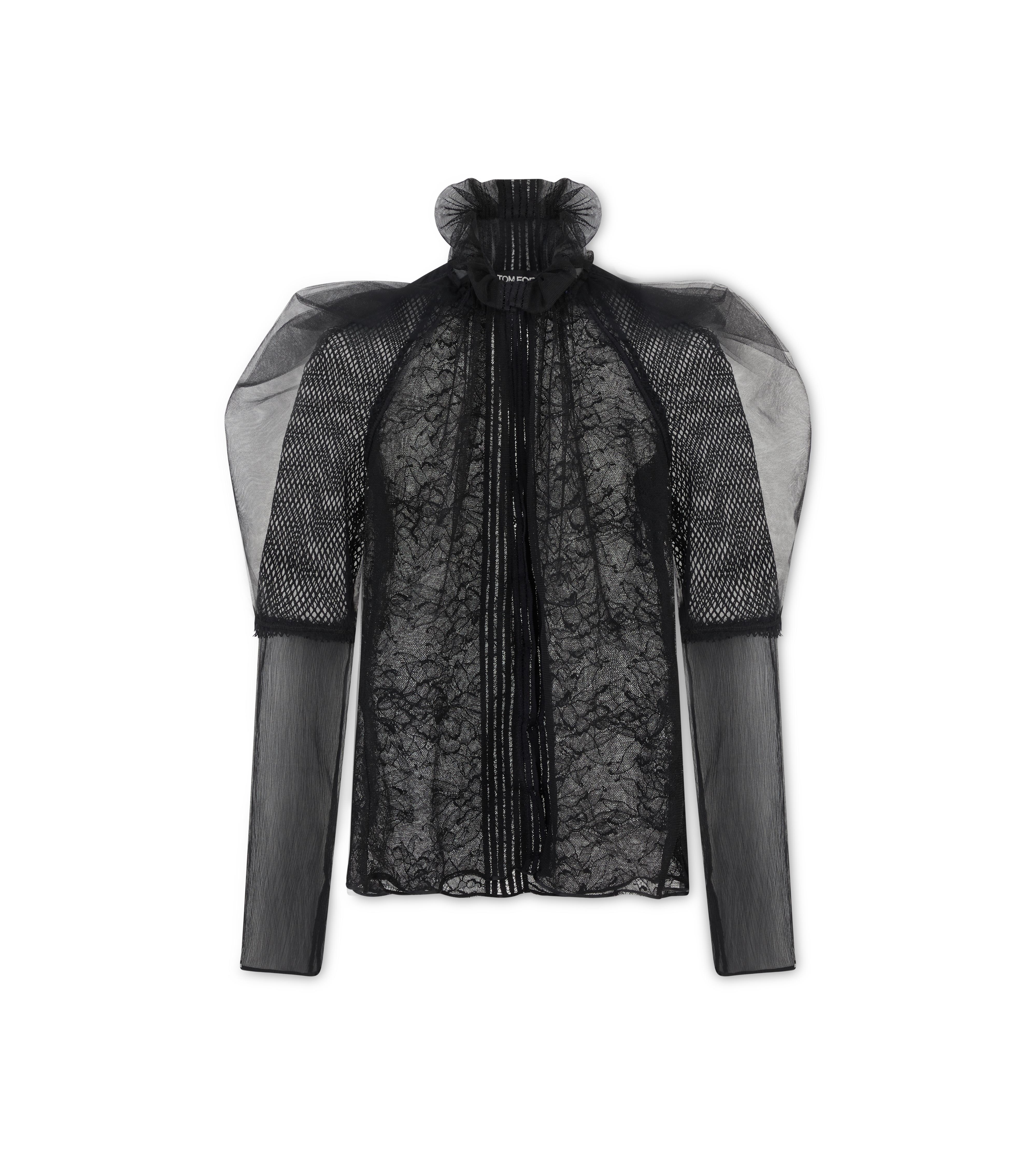 Tom Ford PATCHWORK LACE BLOUSE | TomFord.com