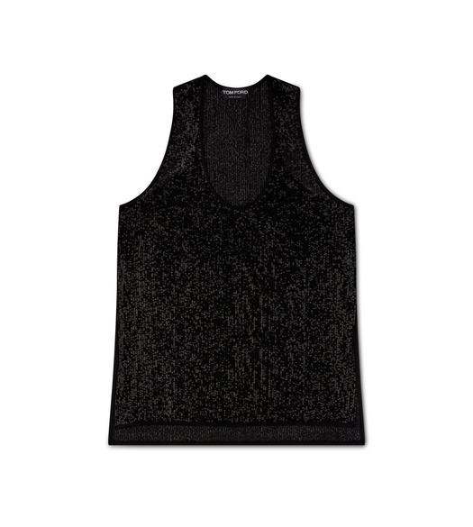 ALL OVER SEQUINS TANK TOP