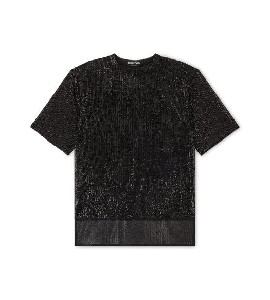 ALL OVER SEQUINS T-SHIRT