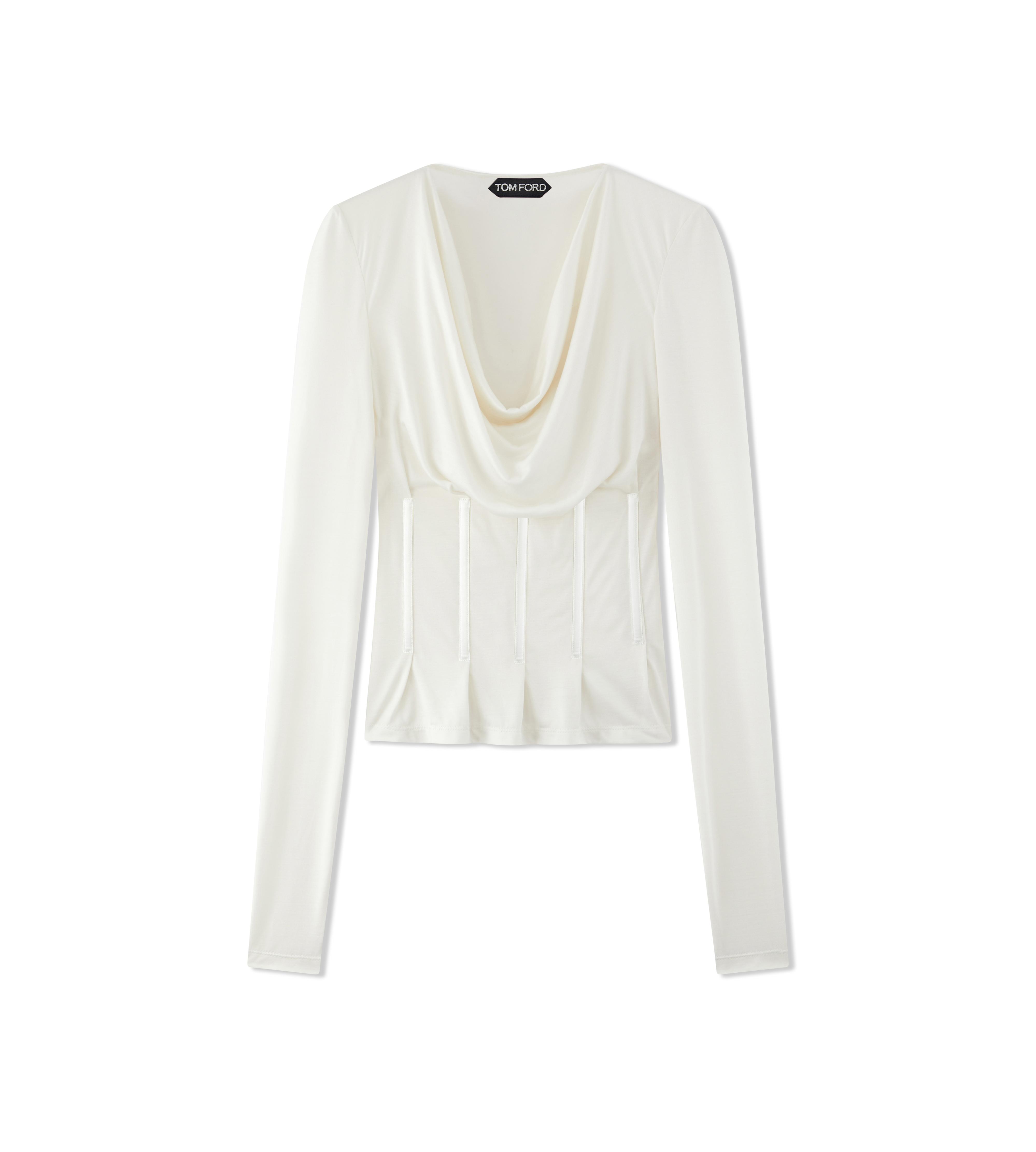 SILK JERSEY CORSET TOP