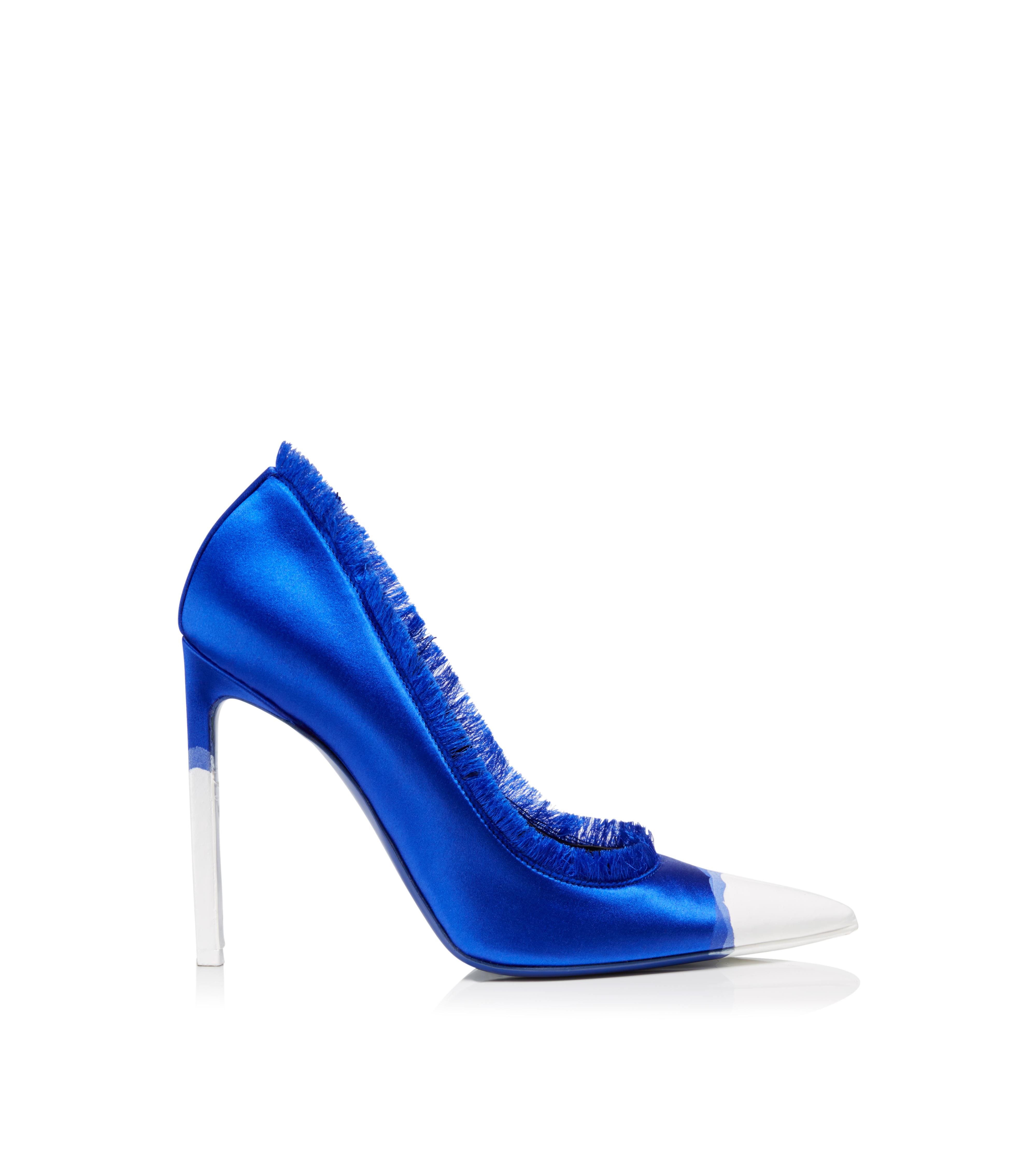 FRAYED SATIN PUMP