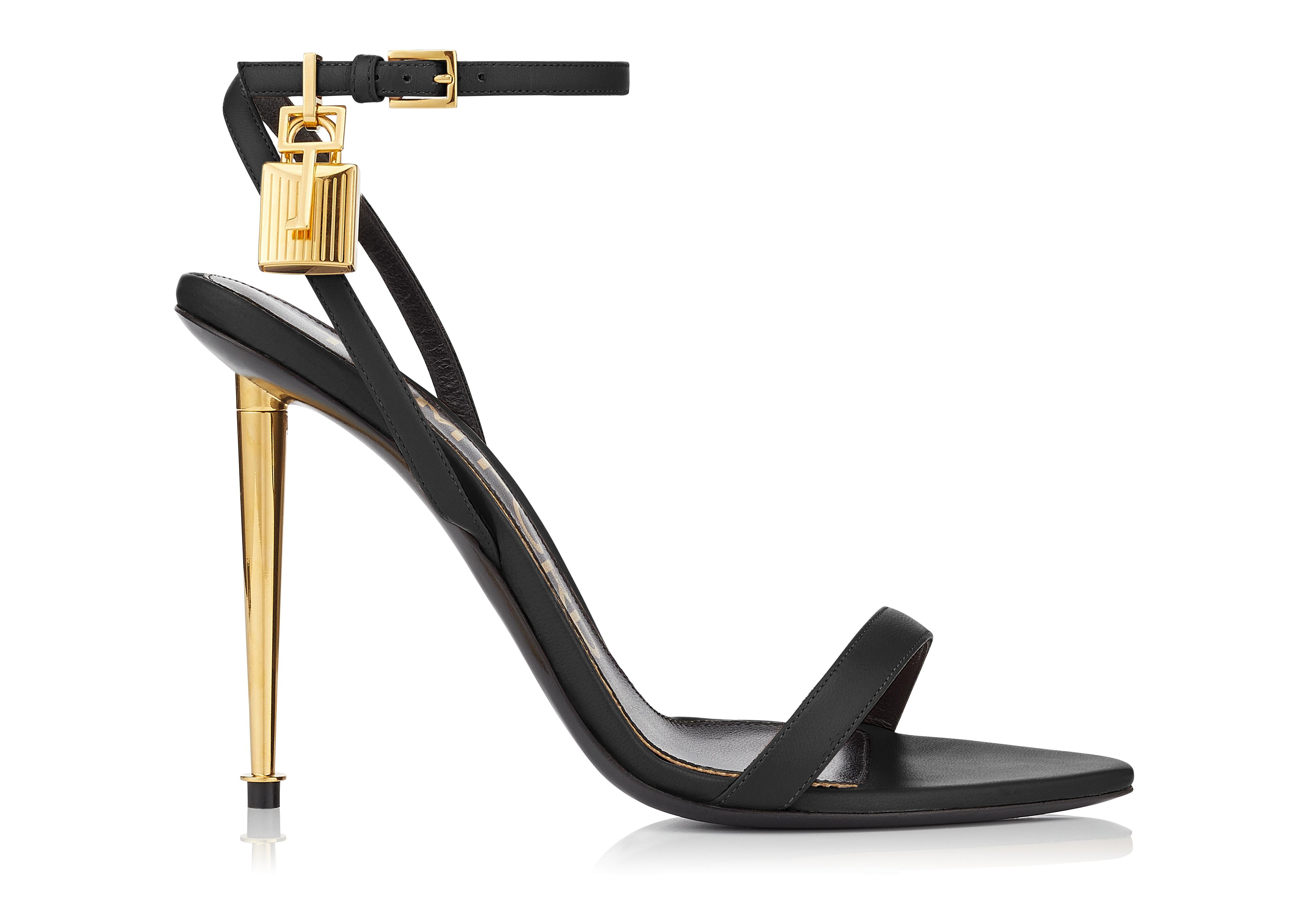 Tom Ford GOLD PADLOCK NAKED SANDAL 