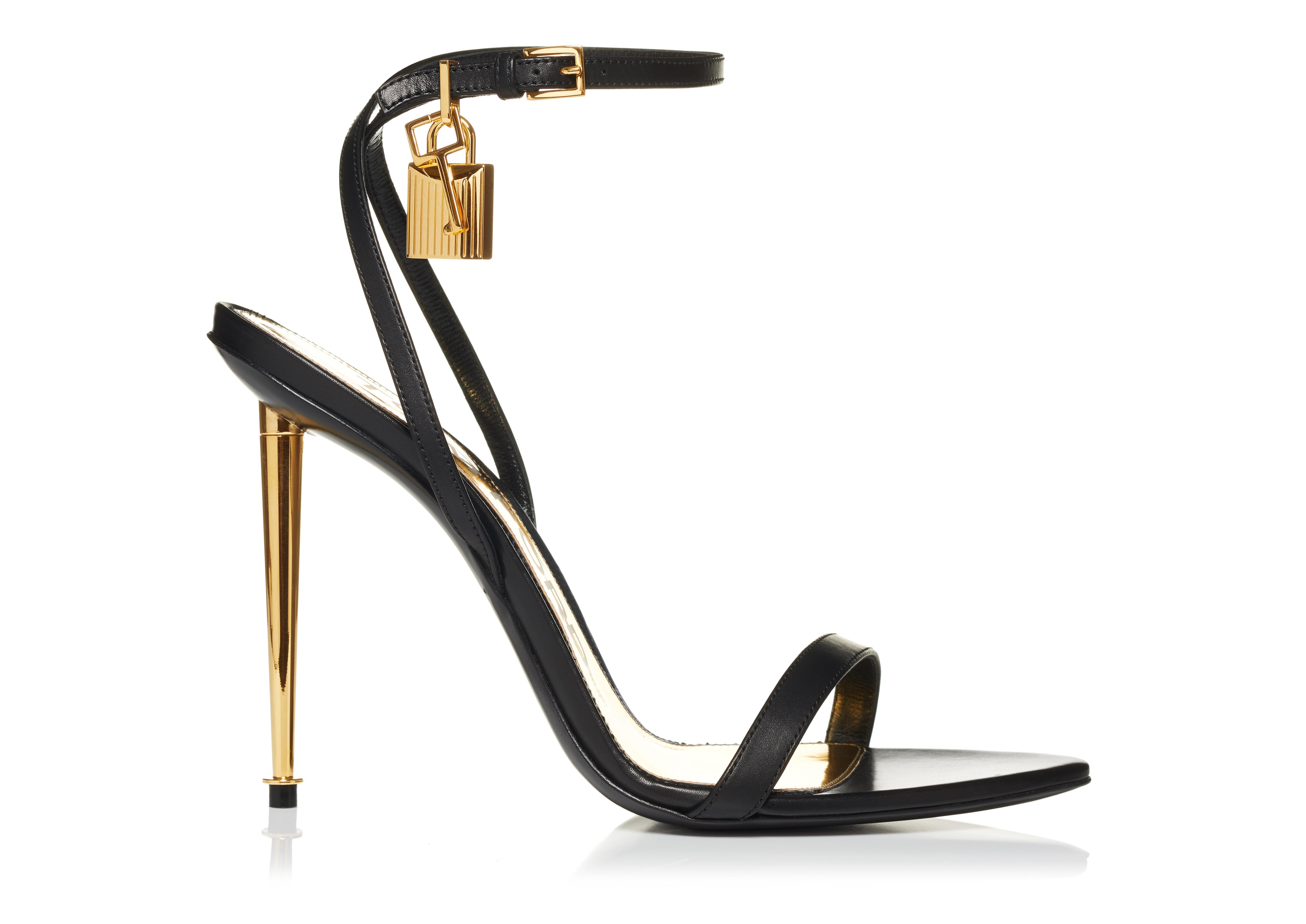 Tom Ford GOLD PADLOCK NAKED SANDAL 