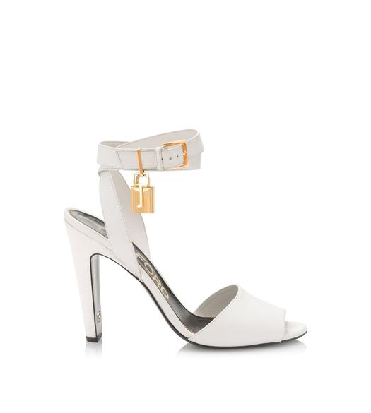 TOM FORD CHROMED Gold leather strappy high heel ankle strap TOM FORD CHROMED Gold leather strappy high heel ankle strap