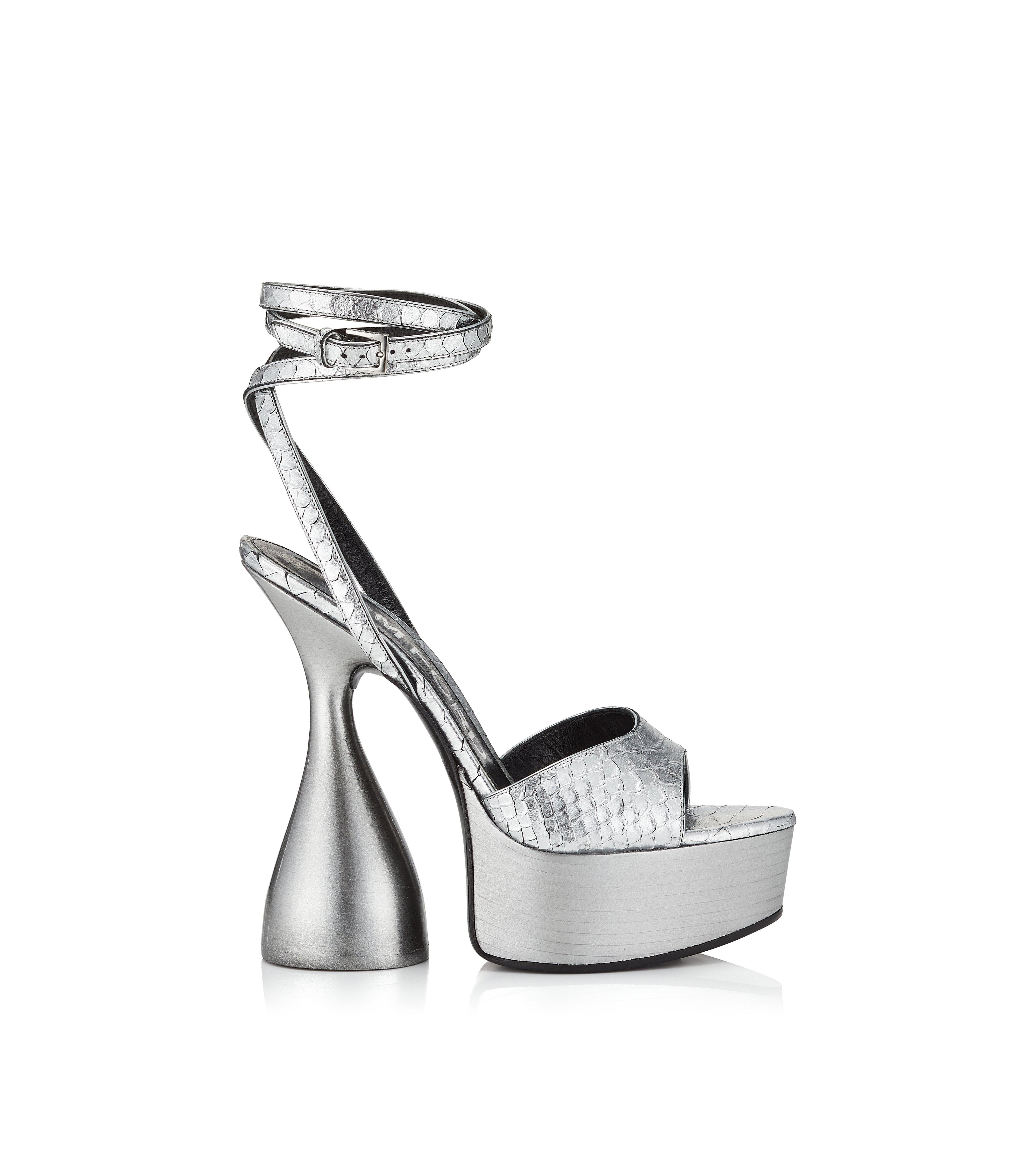Top 36+ imagen silver tom ford platform heels