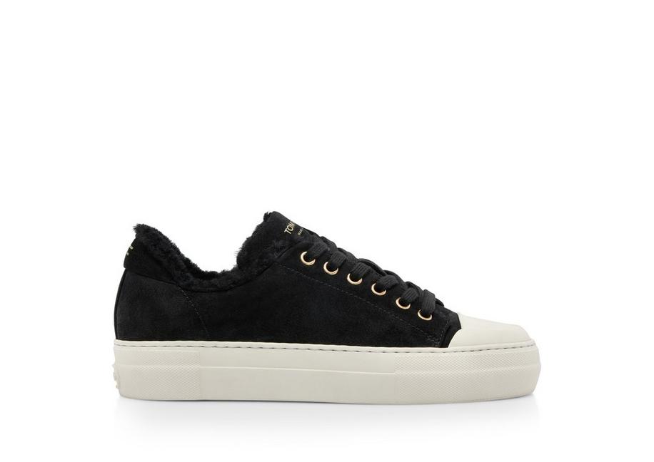 SUEDE LEATHER AND SHEARLING CITY LOW TOP A fullsize