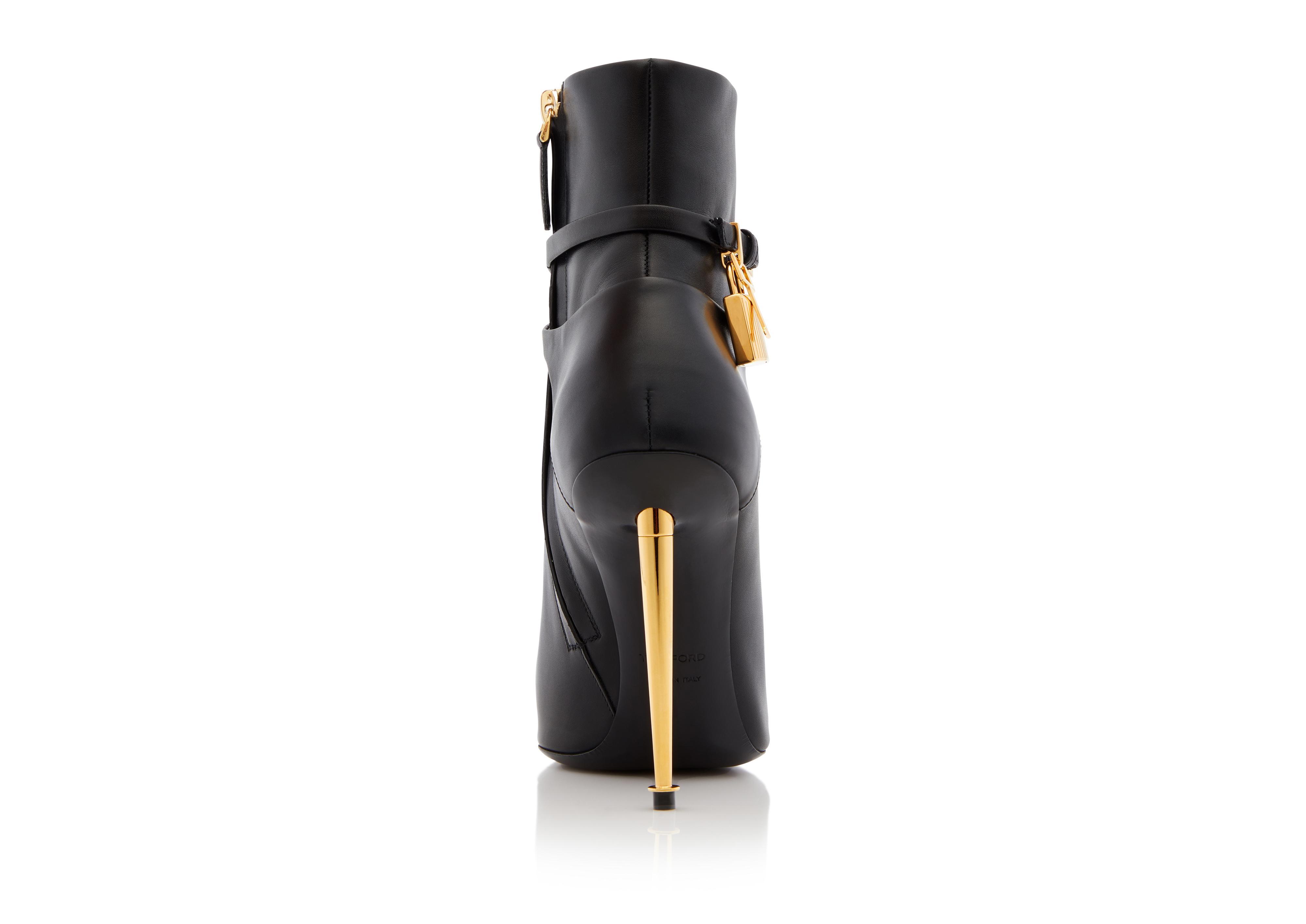 LEATHER PADLOCK ANKLE BOOT D thumbnail