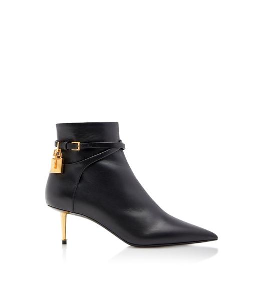 LEATHER PADLOCK ANKLE BOOT