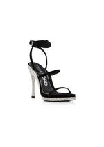 SUEDE LEATHER AND CRYSTAL STONES OPANKA ANKLE WRAP SANDAL B thumbnail