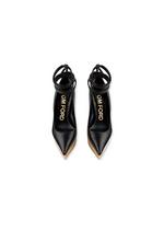 NAPPA LEATHER SCOOP ANKLE WRAP PUMP D thumbnail
