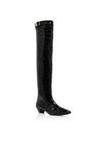 PRINTED LEATHER OVER THE KNEE BOOT B thumbnail