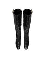 PRINTED LEATHER OVER THE KNEE BOOT D thumbnail